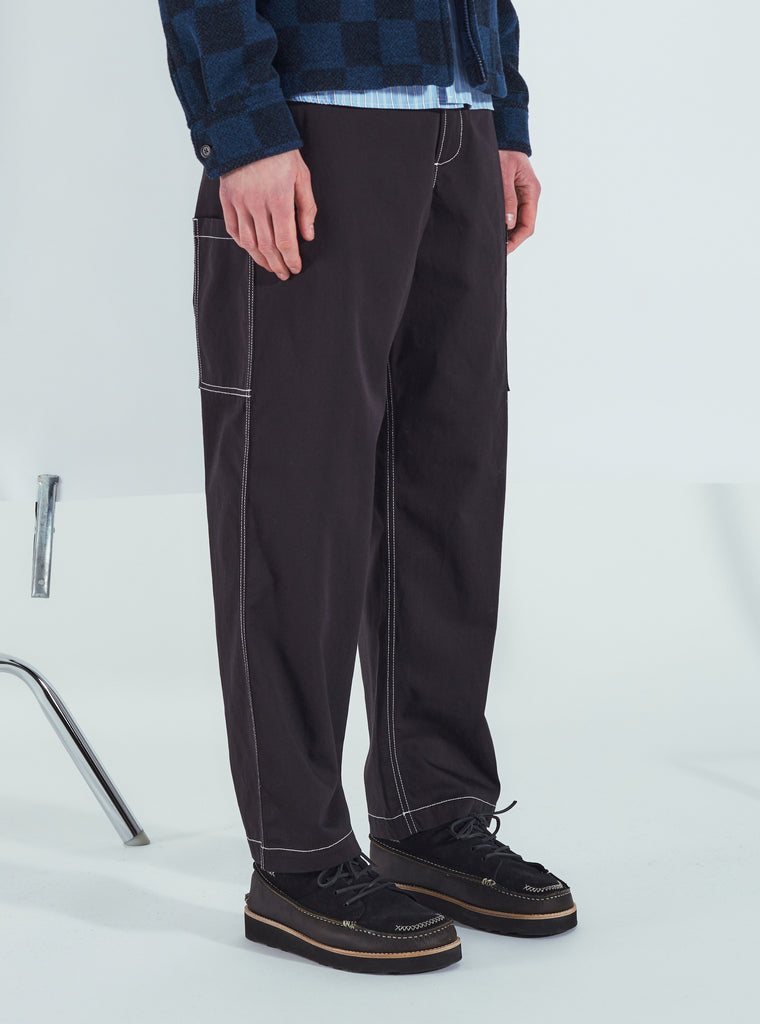 Universal Works Coverall Pant in Black Twill