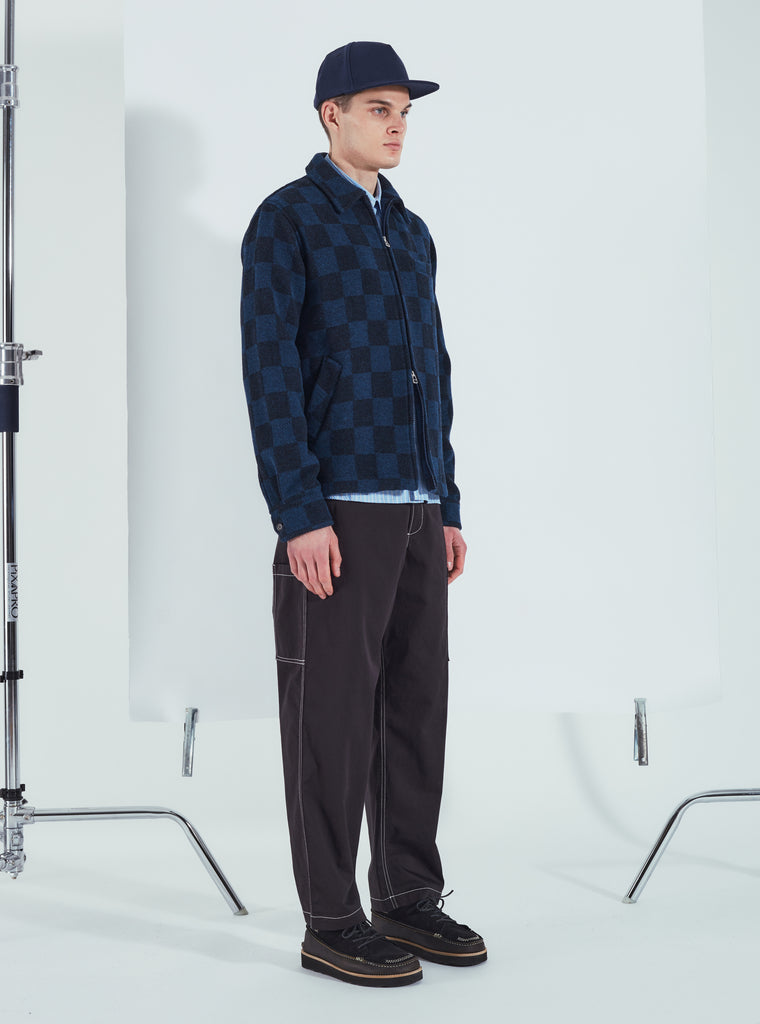 Universal Works Coverall Pant in Black Twill