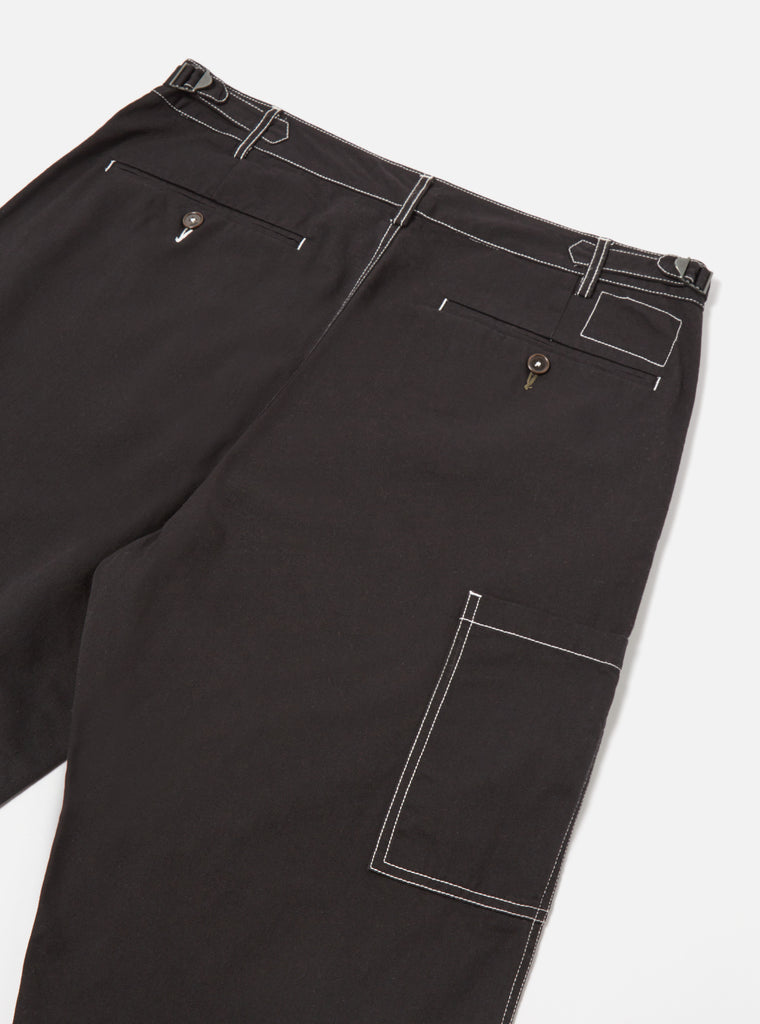Universal Works Coverall Pant in Black Twill