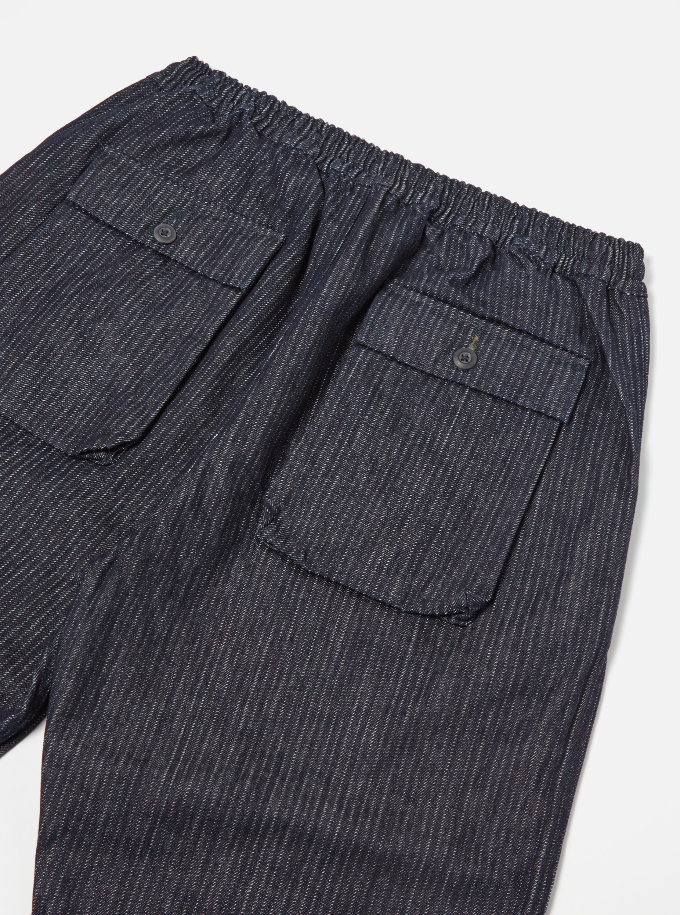 Universal Works Parachute Pant in Indigo Japanese Twill Denim