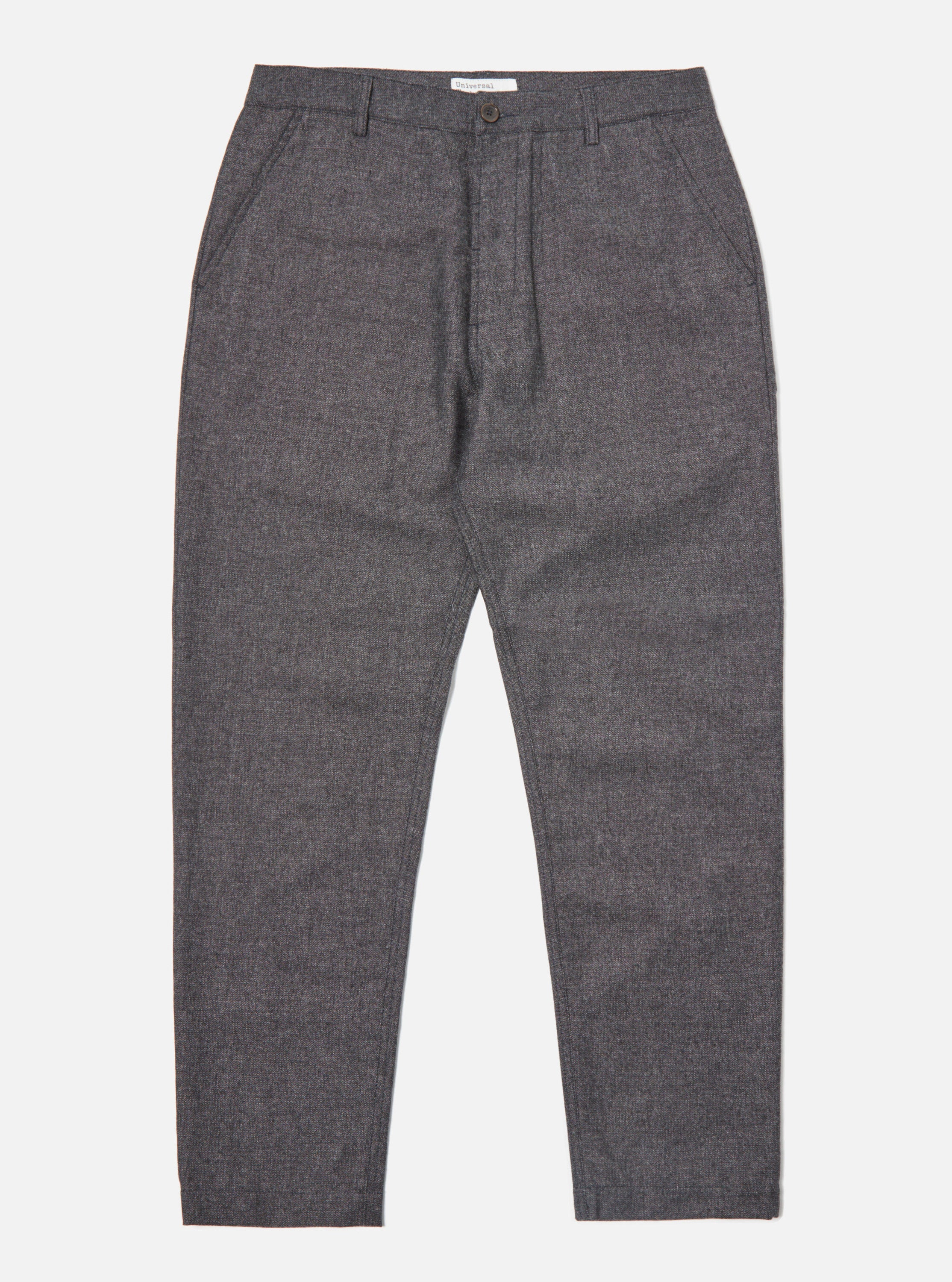 Universal Works Military Chino in Grey Upcycled Italian Tweed