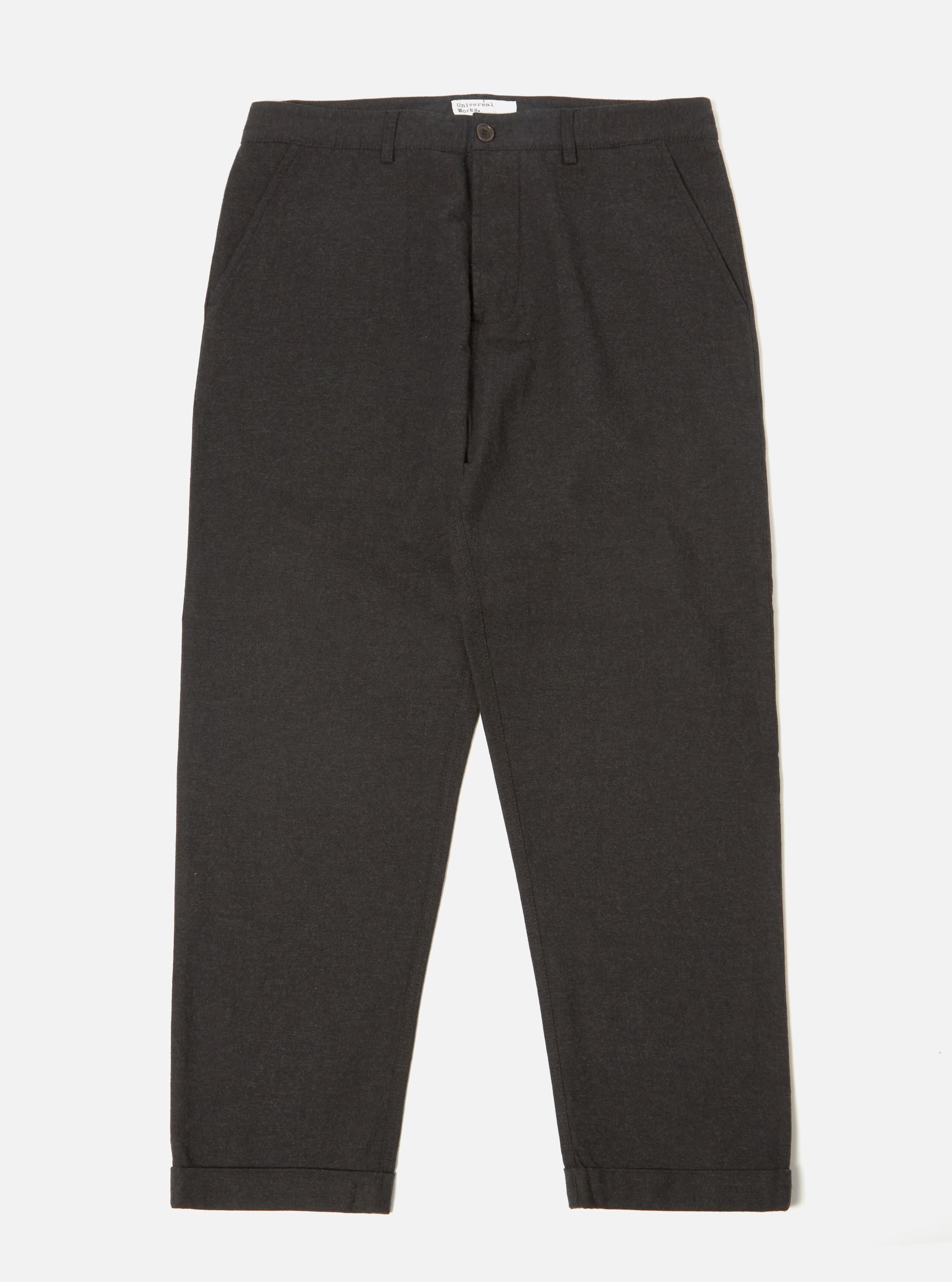 Universal Works RB Chino in Charcoal Carbon Cotton