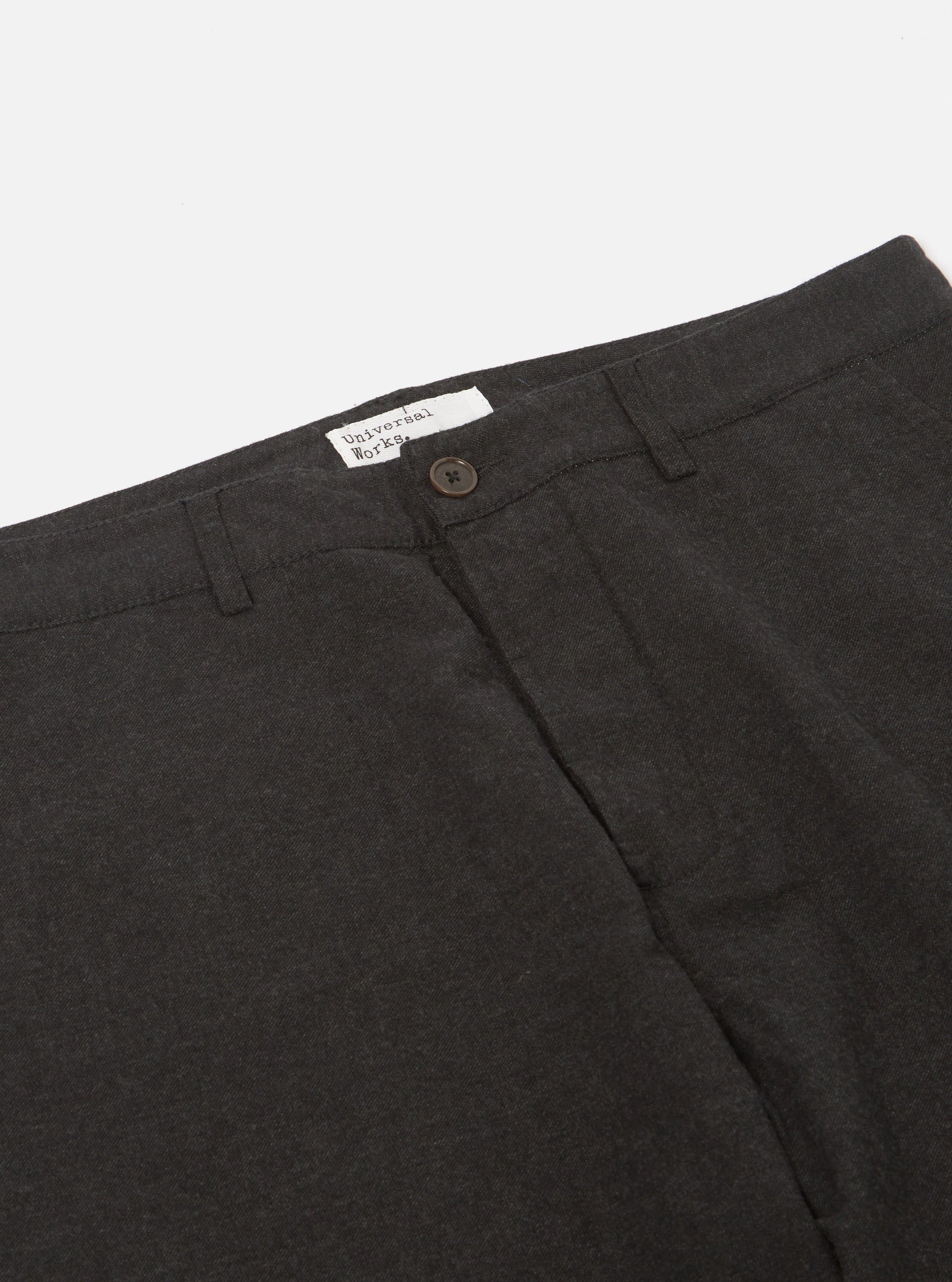 Universal Works RB Chino in Charcoal Carbon Cotton