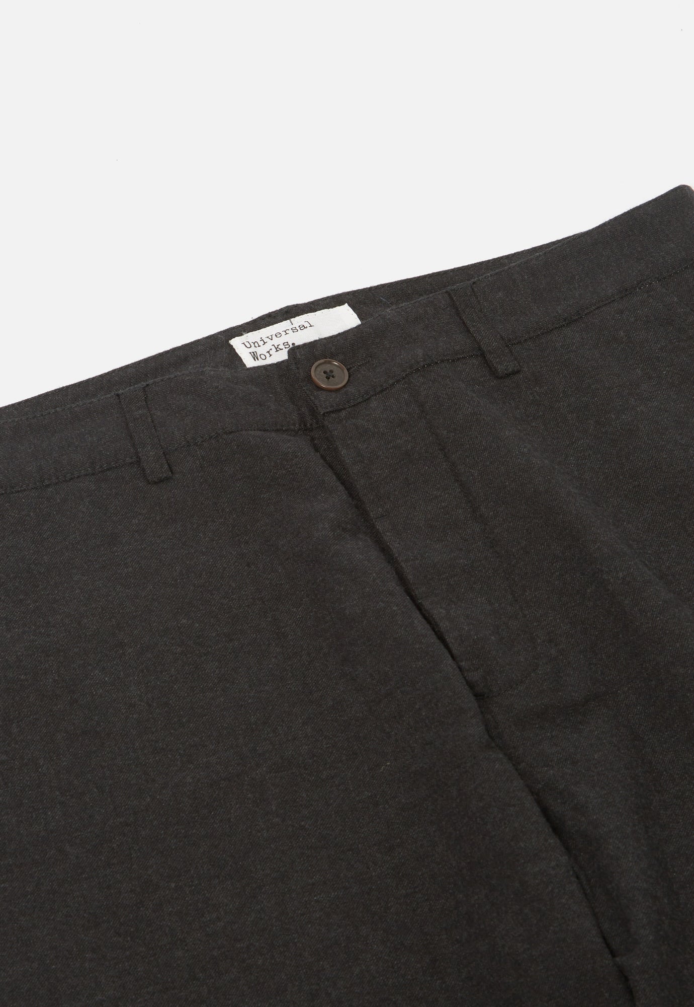 Universal Works RB Chino in Charcoal Carbon Cotton