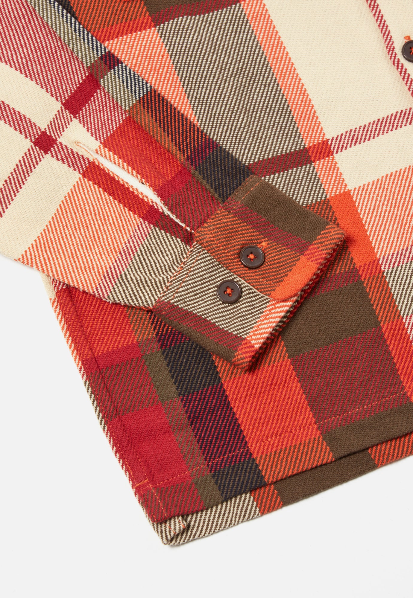 Universal Works L/S Utility Shirt in Red Earth Check
