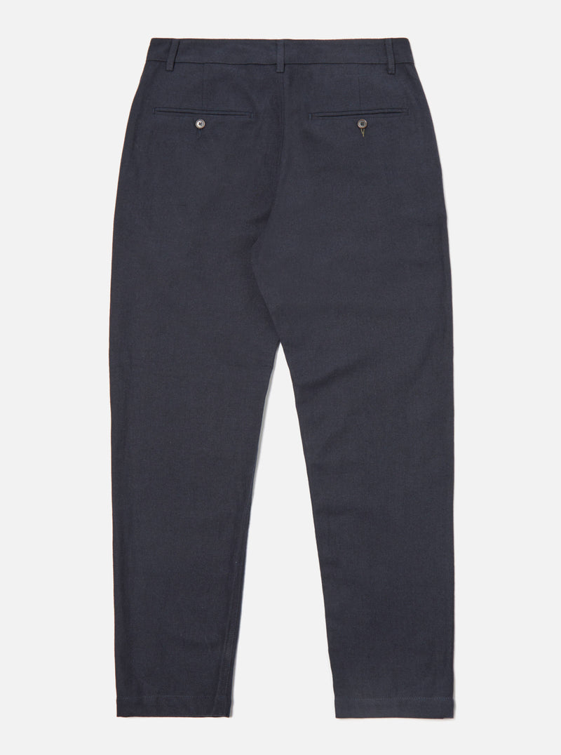 Universal Works Military Chino in Navy Veta Upcycled Cotton