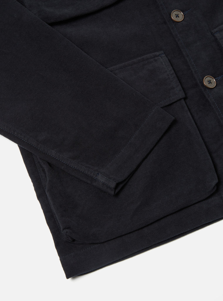 Universal Works Photographers Jacket in Dark Navy Lightweight Moleksin