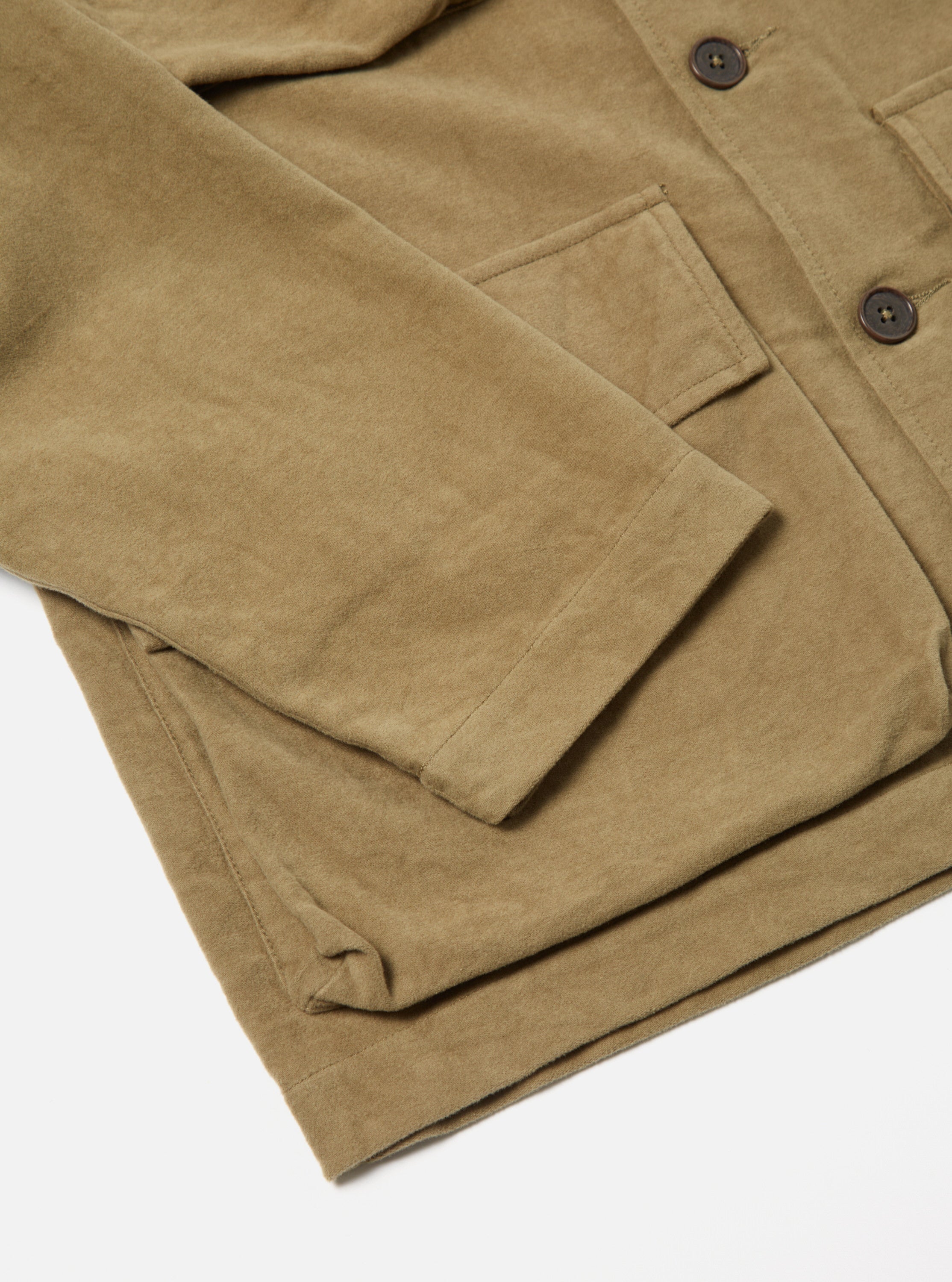 Universal Works Photographers Jacket in Lovat Lightweight Moleksin