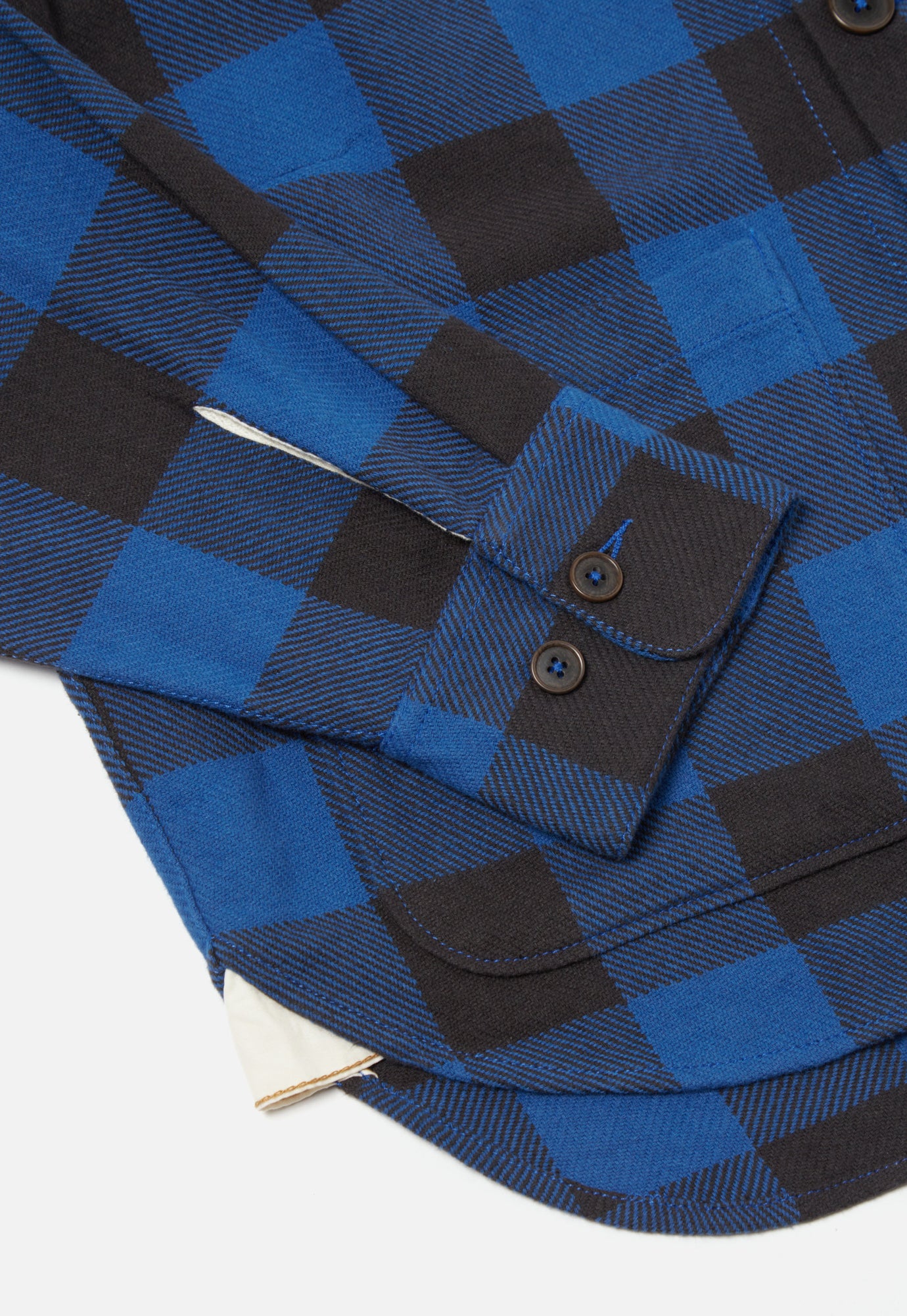Universal Works Travail Shirt in Navy Winter Gingham
