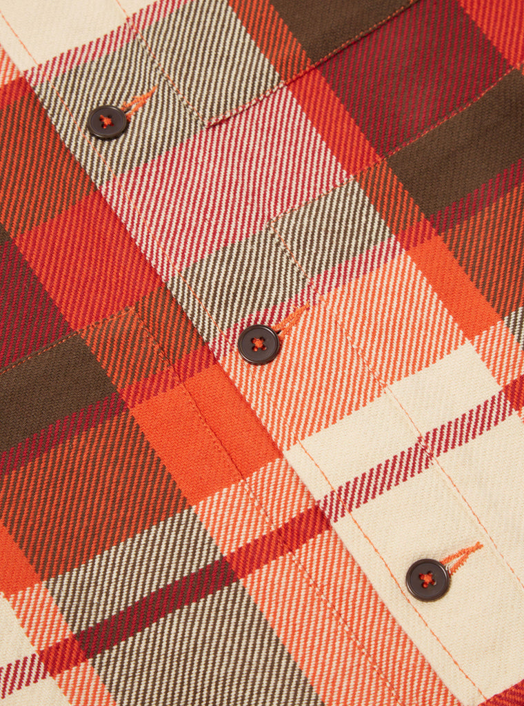 Universal Works Uniform Shirt in Red Earth Check