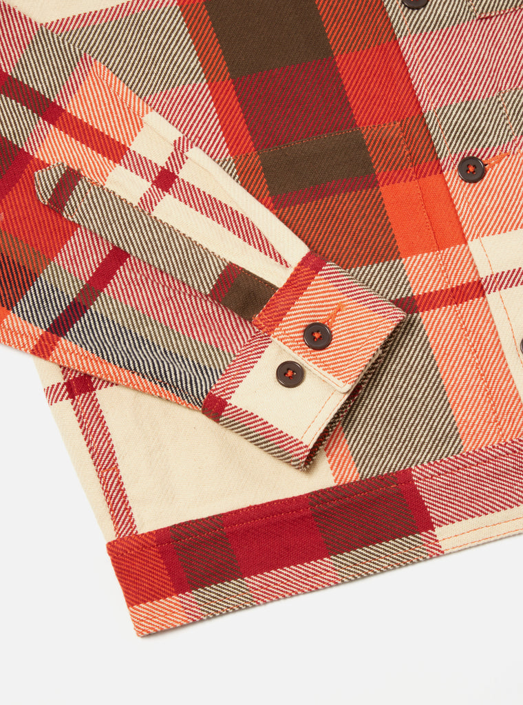 Universal Works Uniform Shirt in Red Earth Check