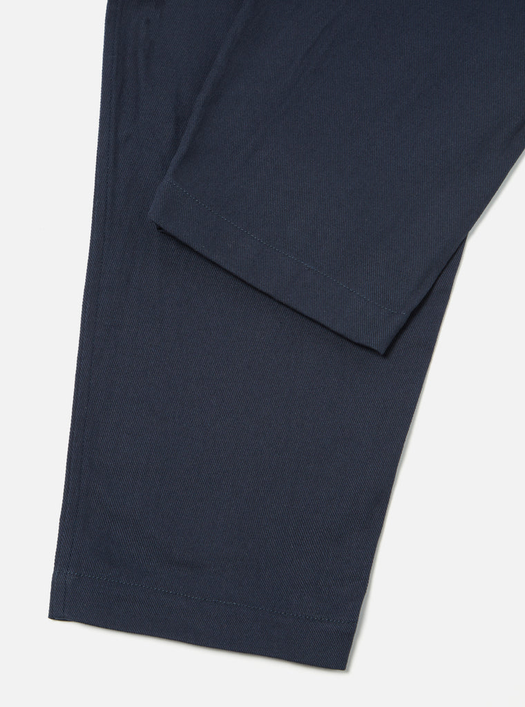 Universal Works Pleated Track Pant in Navy Winter Twill