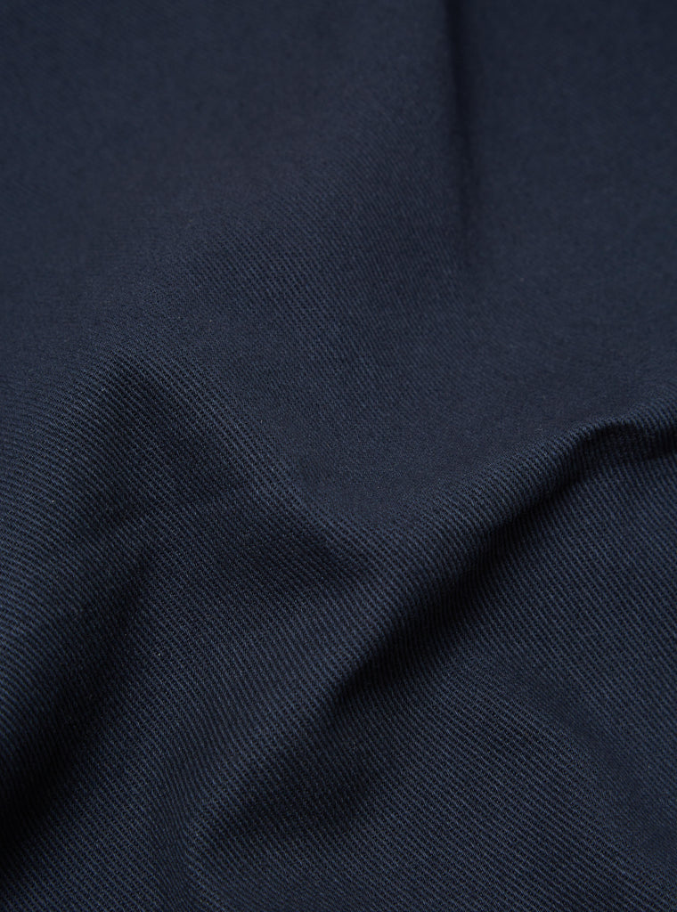 Universal Works Pleated Track Pant in Navy Winter Twill