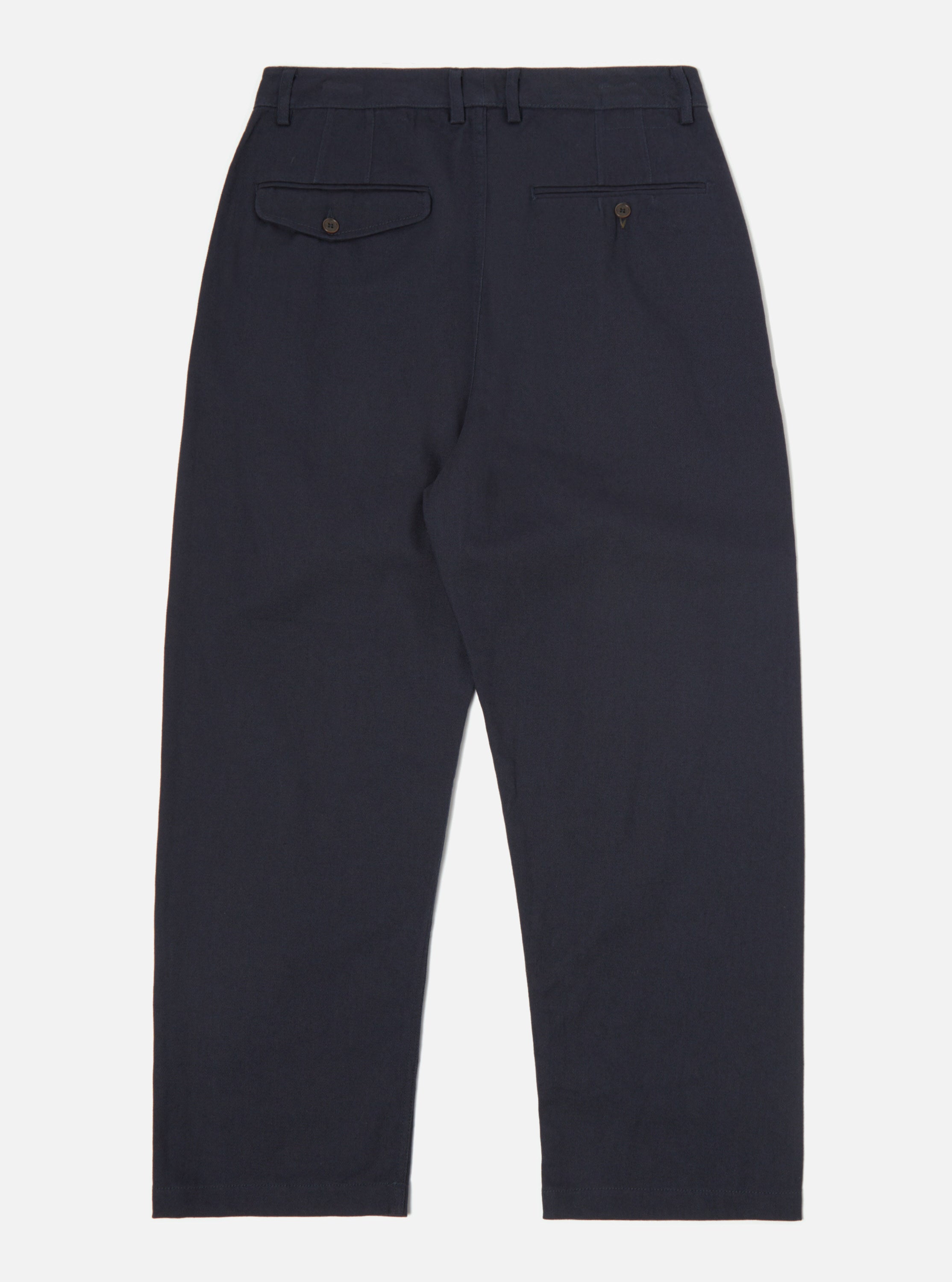 Universal Works Double Pleat Pant in Navy Winter Twill