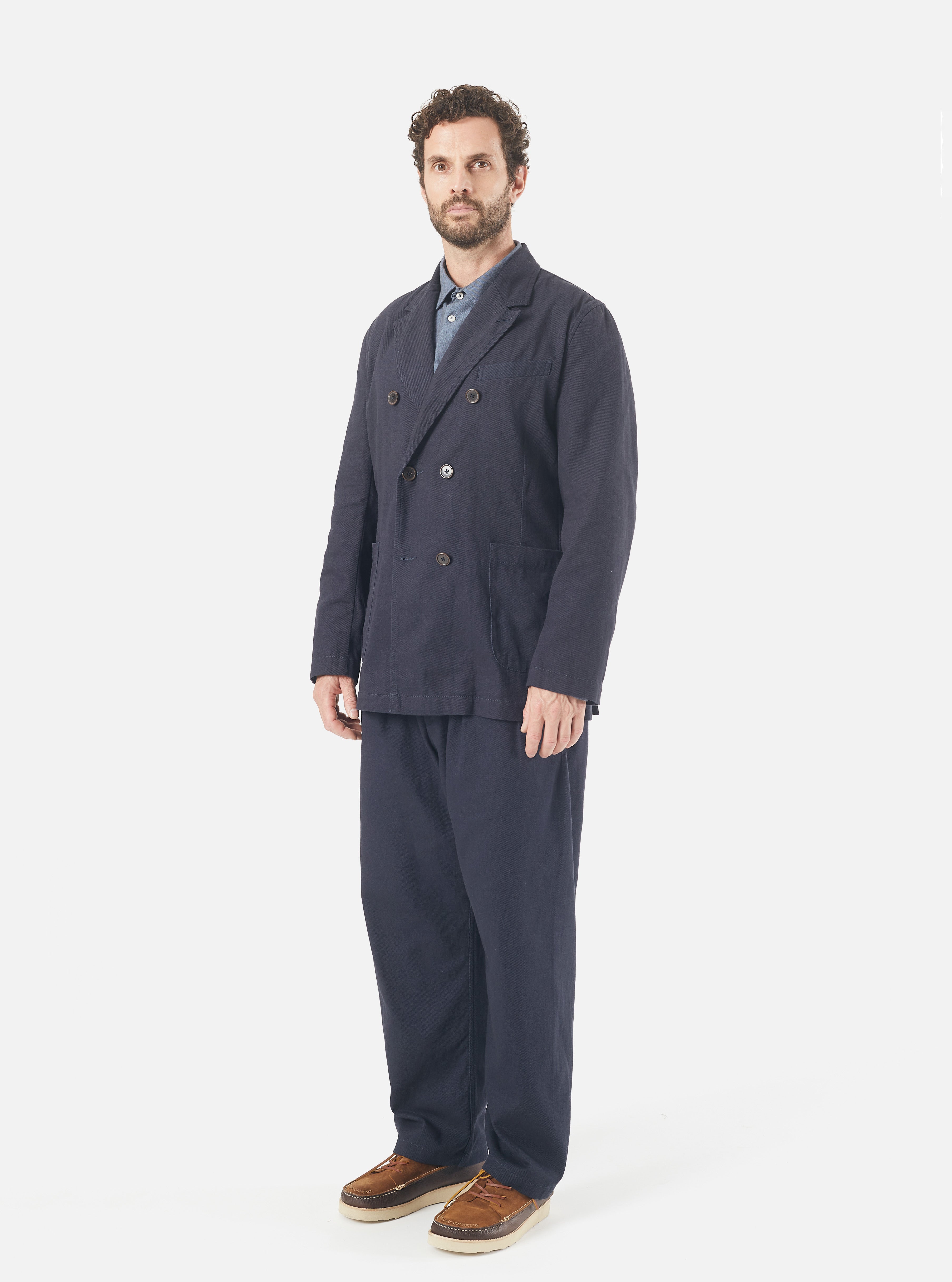 Universal Works Manor Jacket in Navy Winter Twill