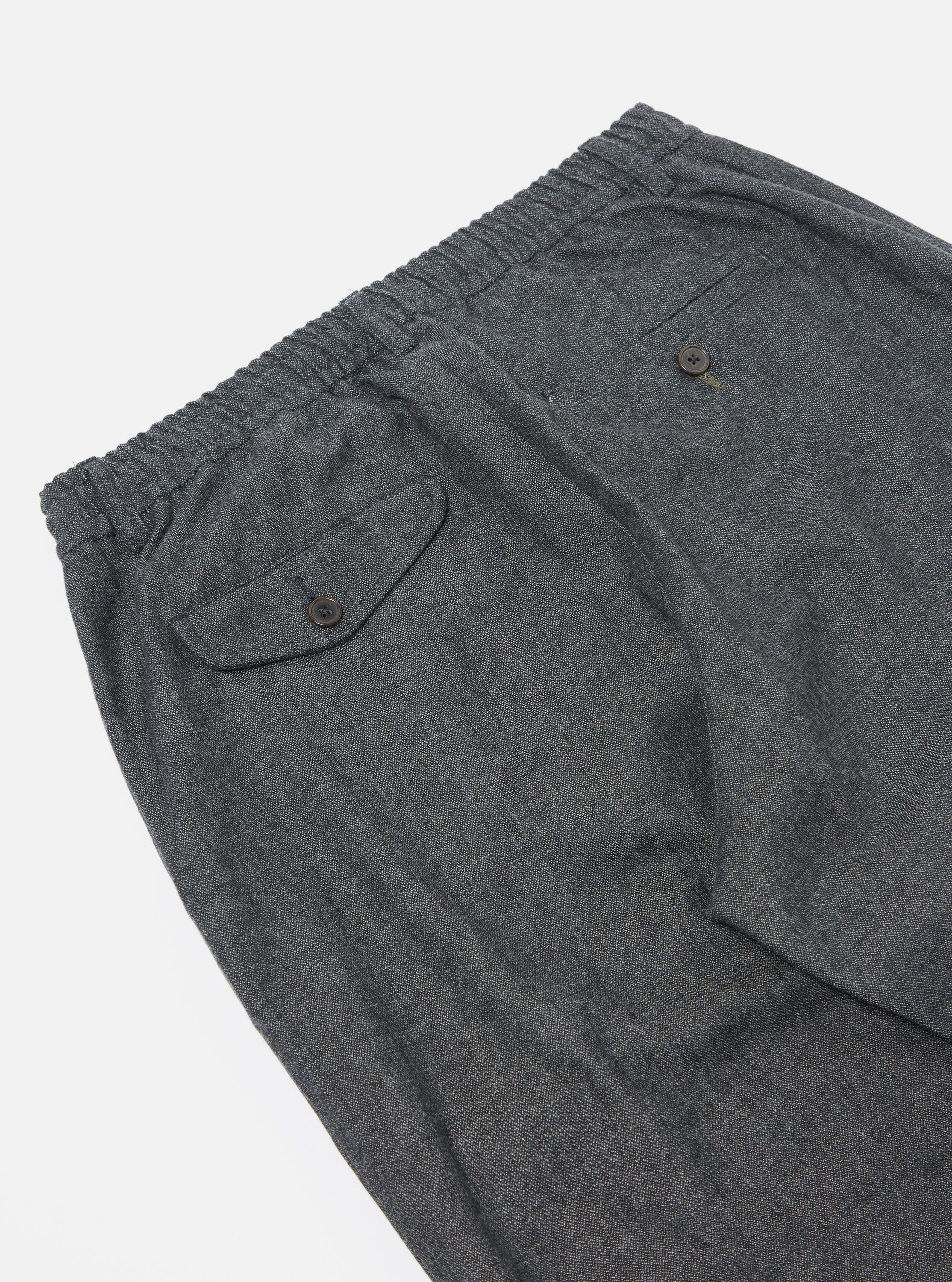 Universal Works Pleated Track Pant in Grey Upcycled Italian Tweed