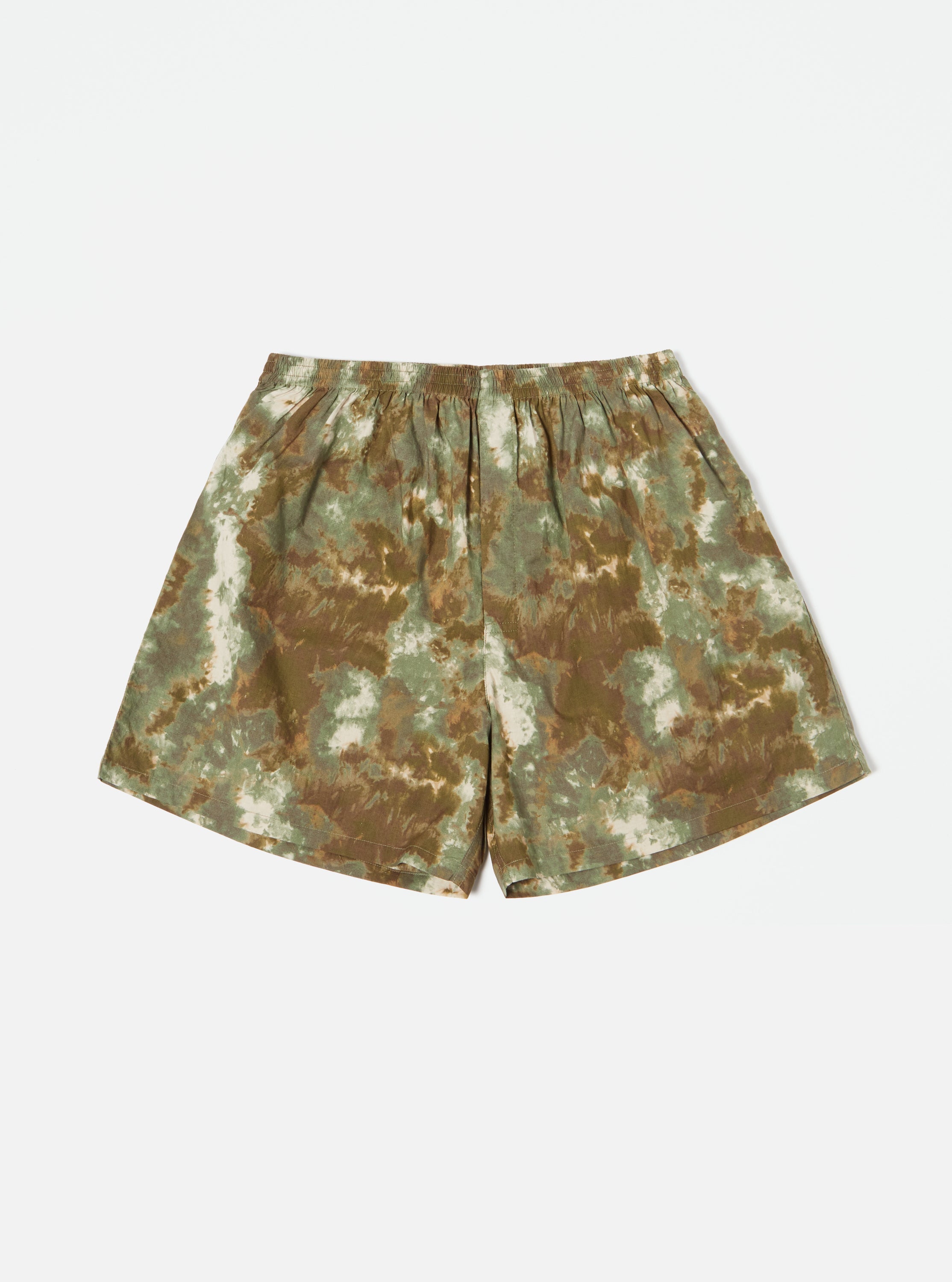 Universal Works Boxer Short in Olive Space Camo