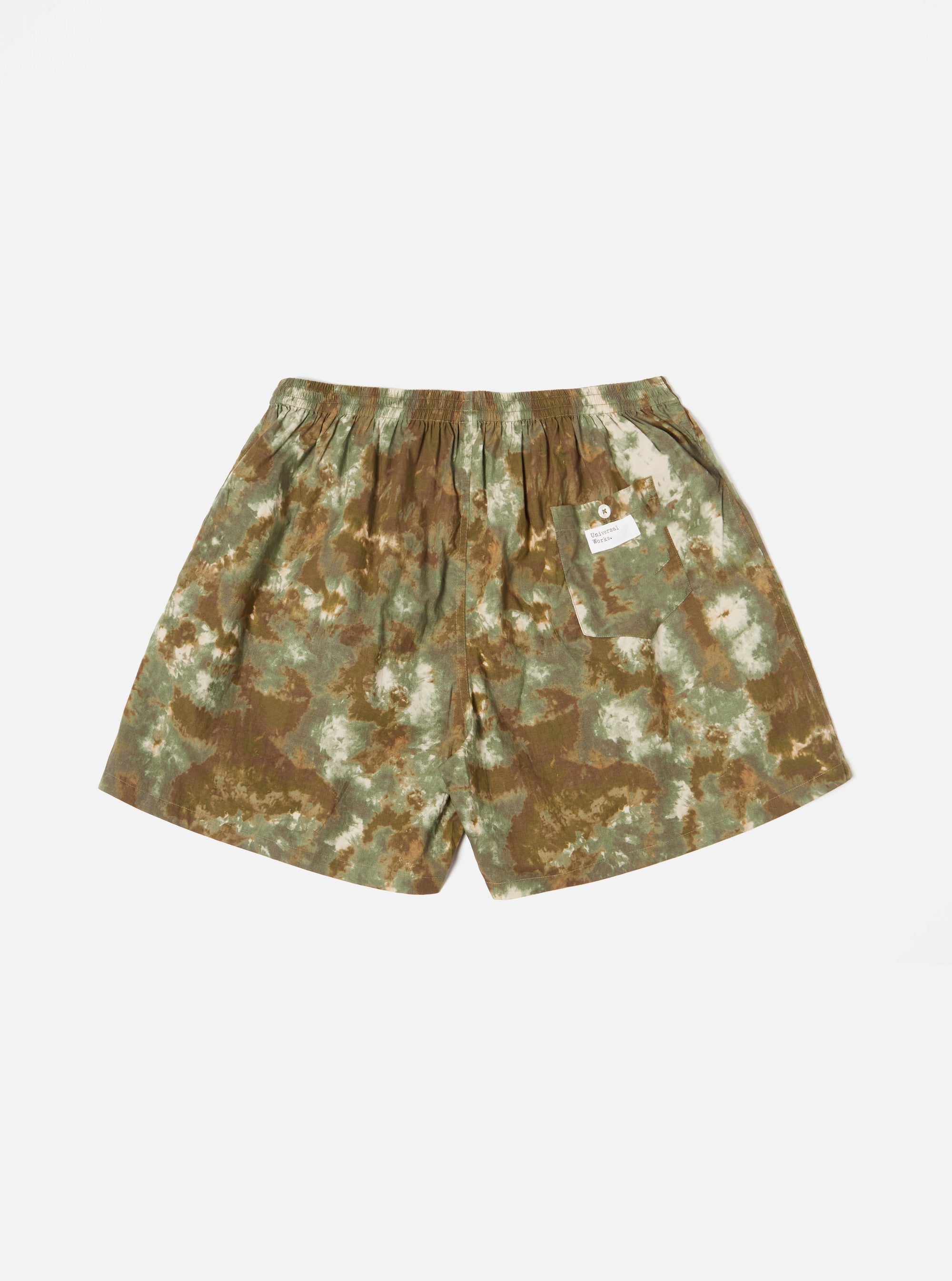 Universal Works Boxer Short in Olive Space Camo