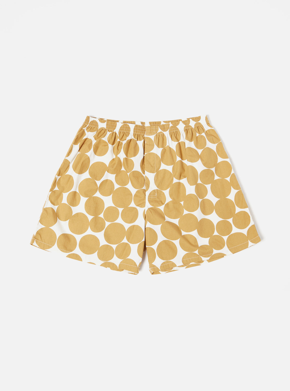 Universal Works Boxer Short in Gold Dot Print Poplin