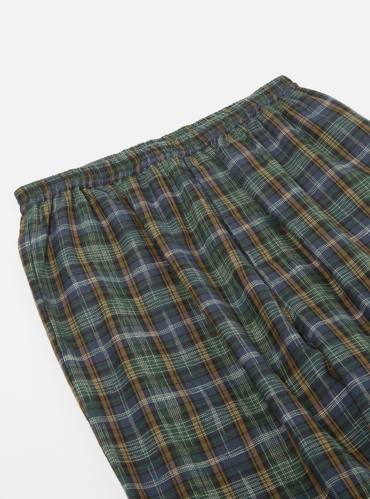 Universal Works Pyjama in Green Ikat Twill Check