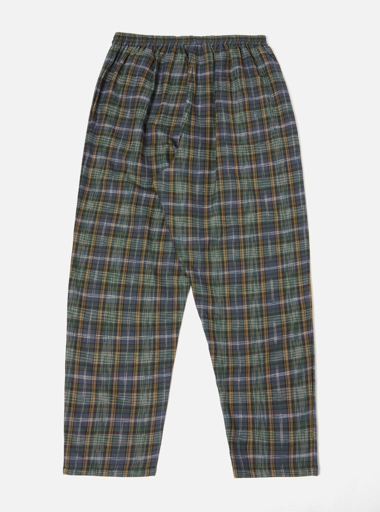Universal Works Pyjama in Green Ikat Twill Check