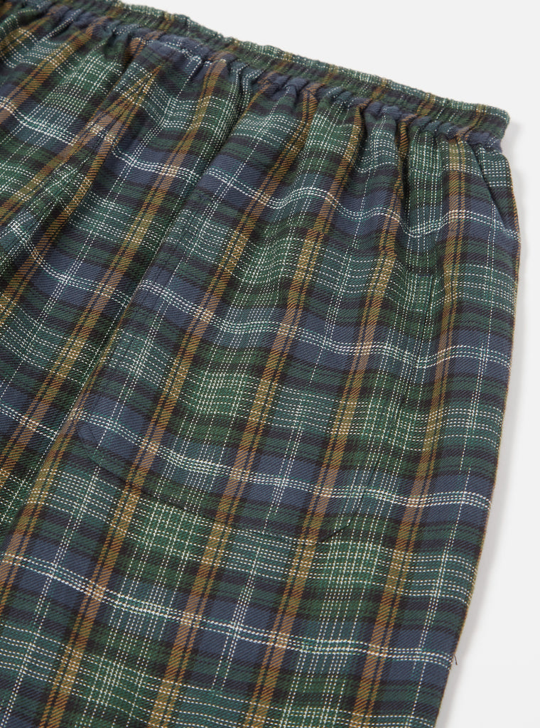 Universal Works Pyjama in Green Ikat Twill Check