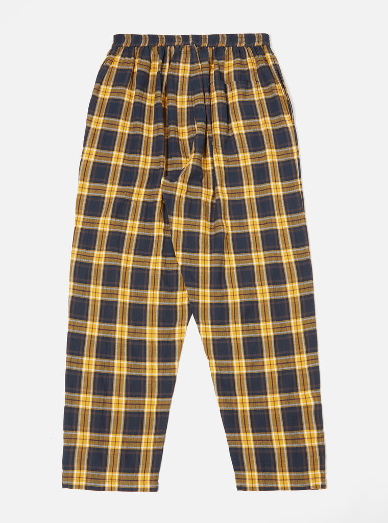 Universal Works Pyjama in Gold/Navy Himalaya Check