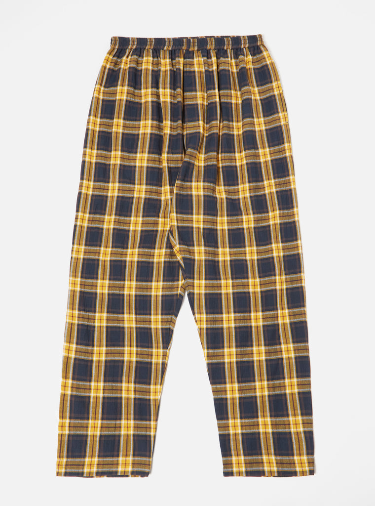 Universal Works Pyjama in Gold/Navy Himalaya Check