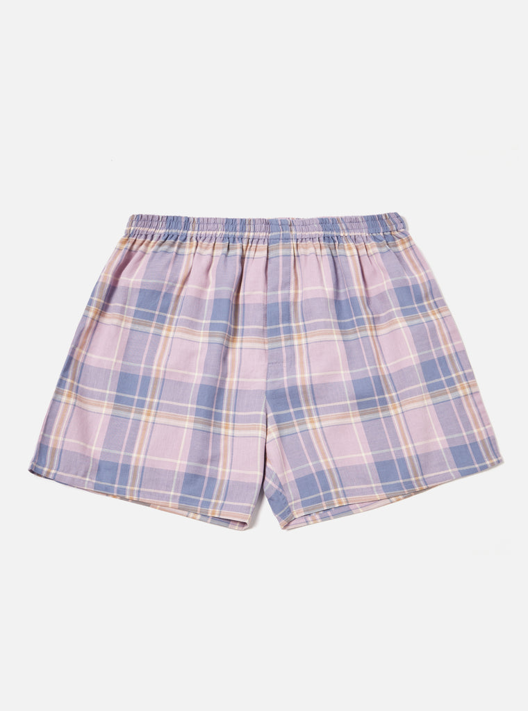 Universal Works Boxer Short in Lilac Soft Check