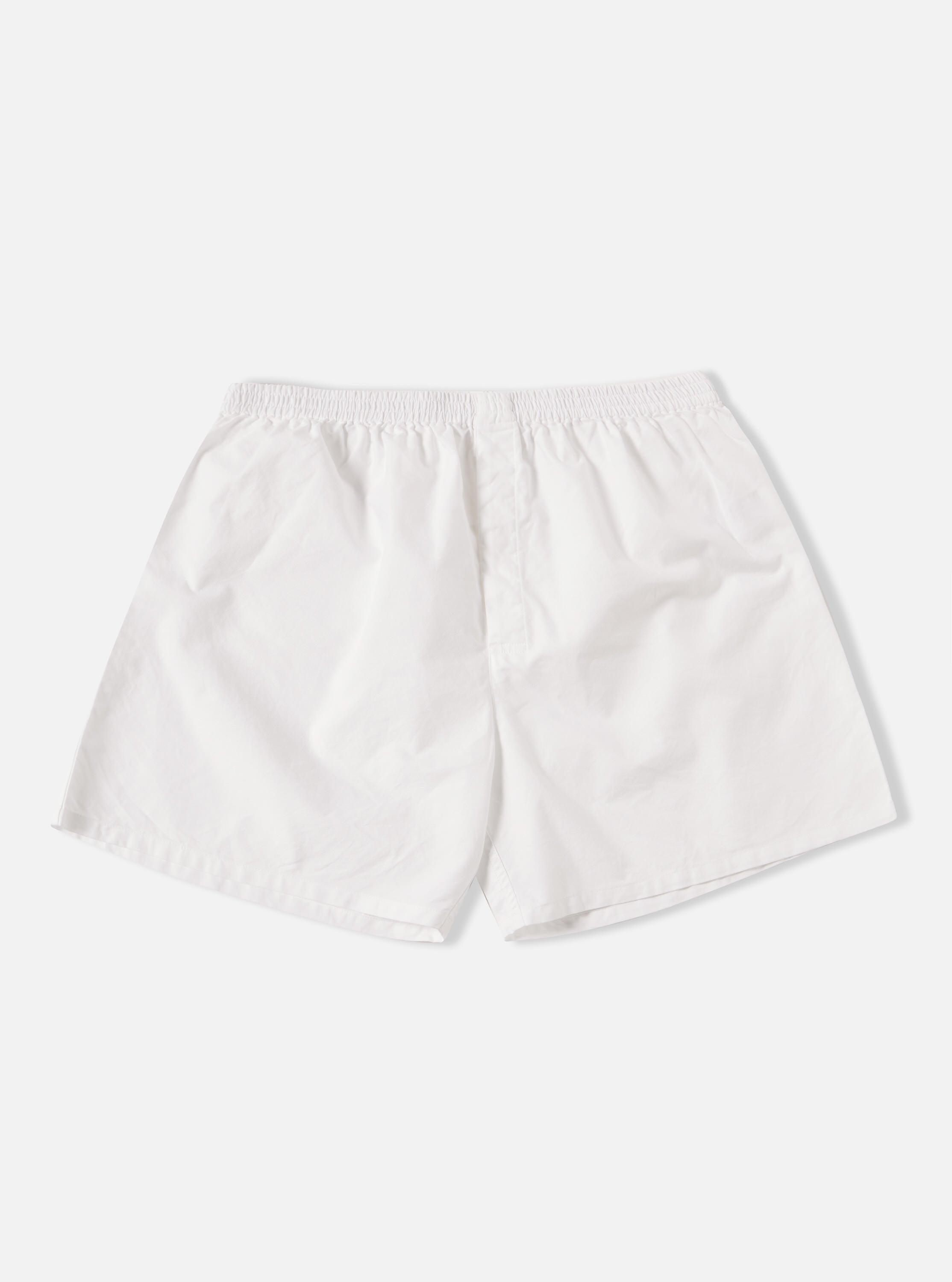 Universal Works Boxer Short in White Oxford Cotton