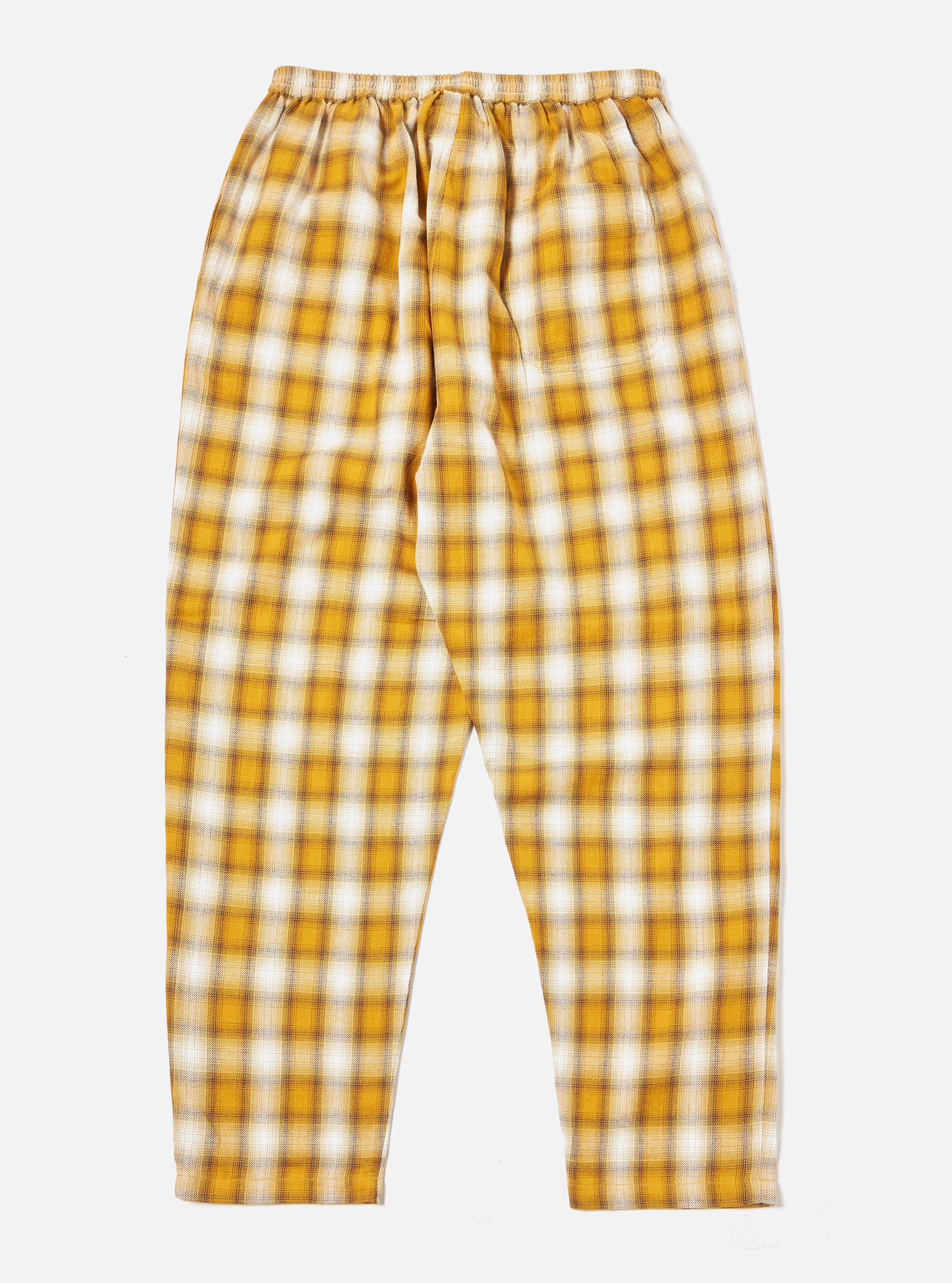 Universal Works Pyjama in Mustard Shadow Check