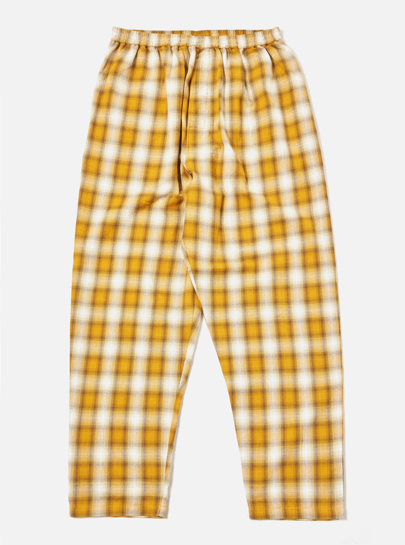 Universal Works Pyjama in Mustard Shadow Check