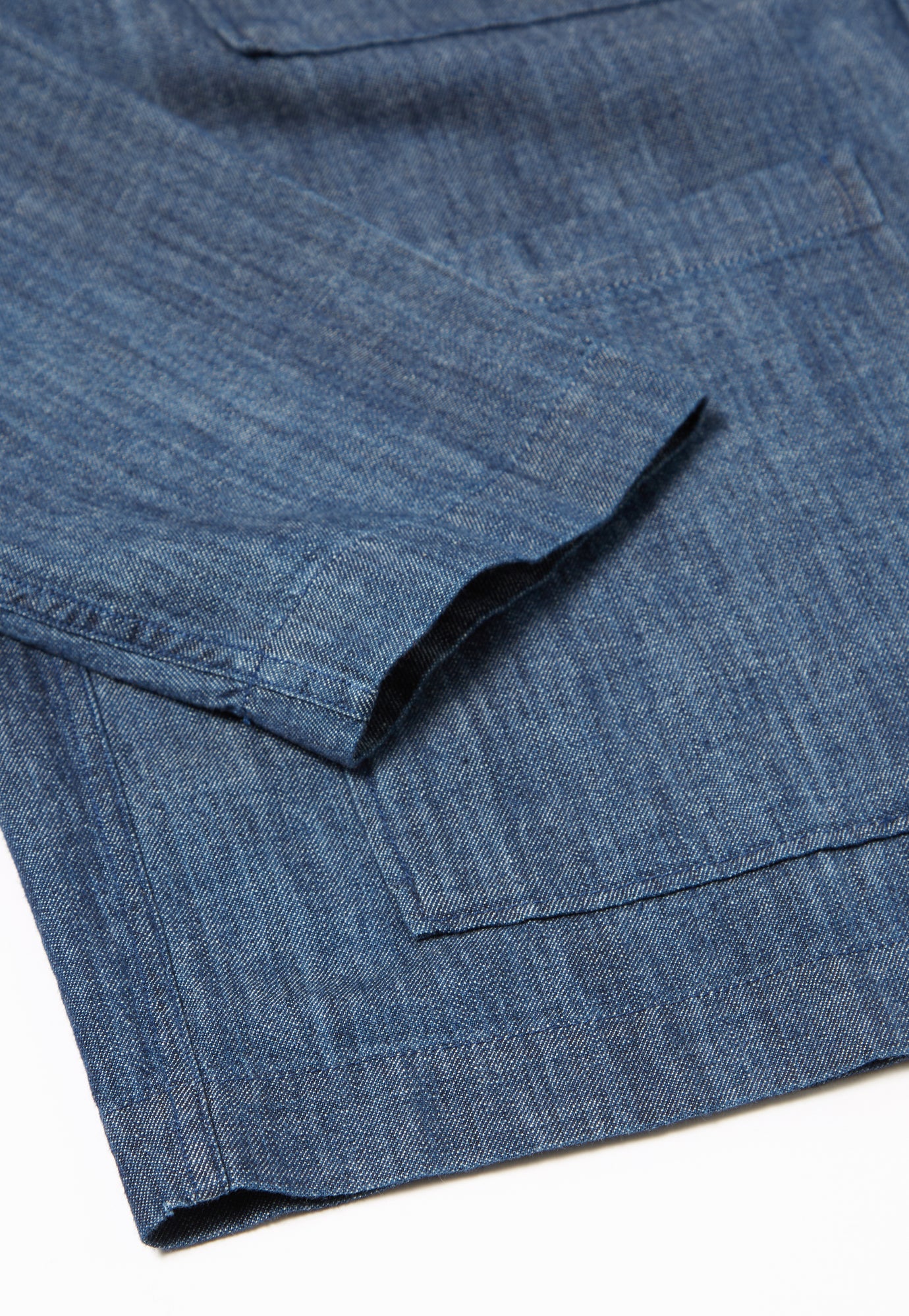 Universal Works Dockside Overshirt in Indigo 6.5oz Organic Denim
