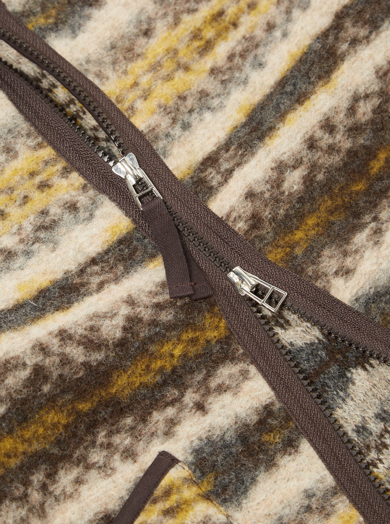 Universal Works Zip Liner Jacket in Fairisle Wool Mix
