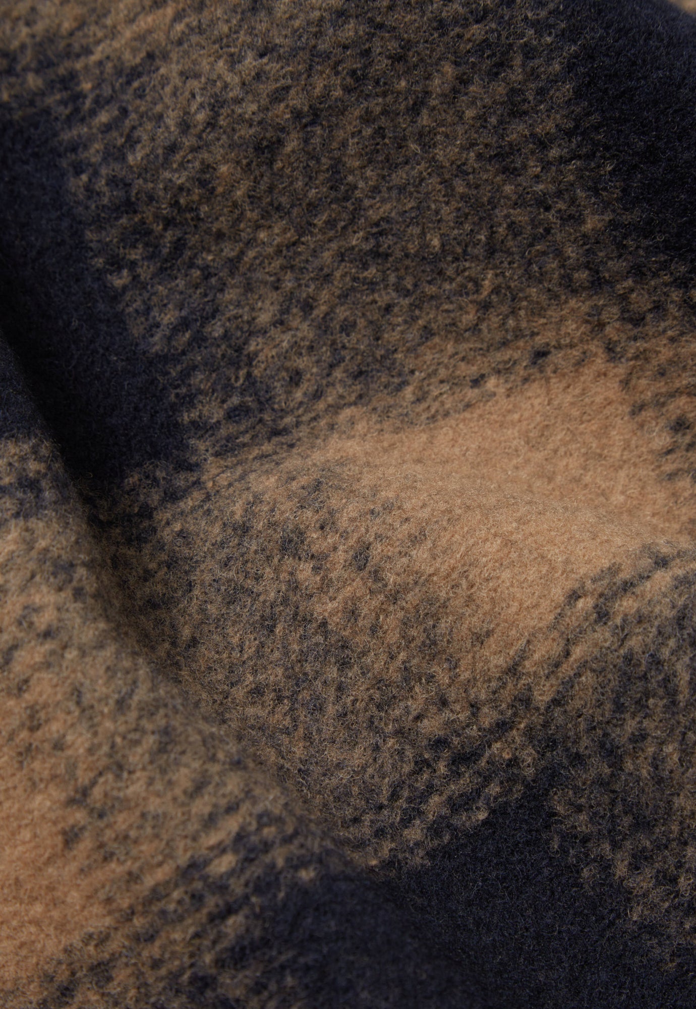 Universal Works Blanket in Navy Mix Wool Fleece