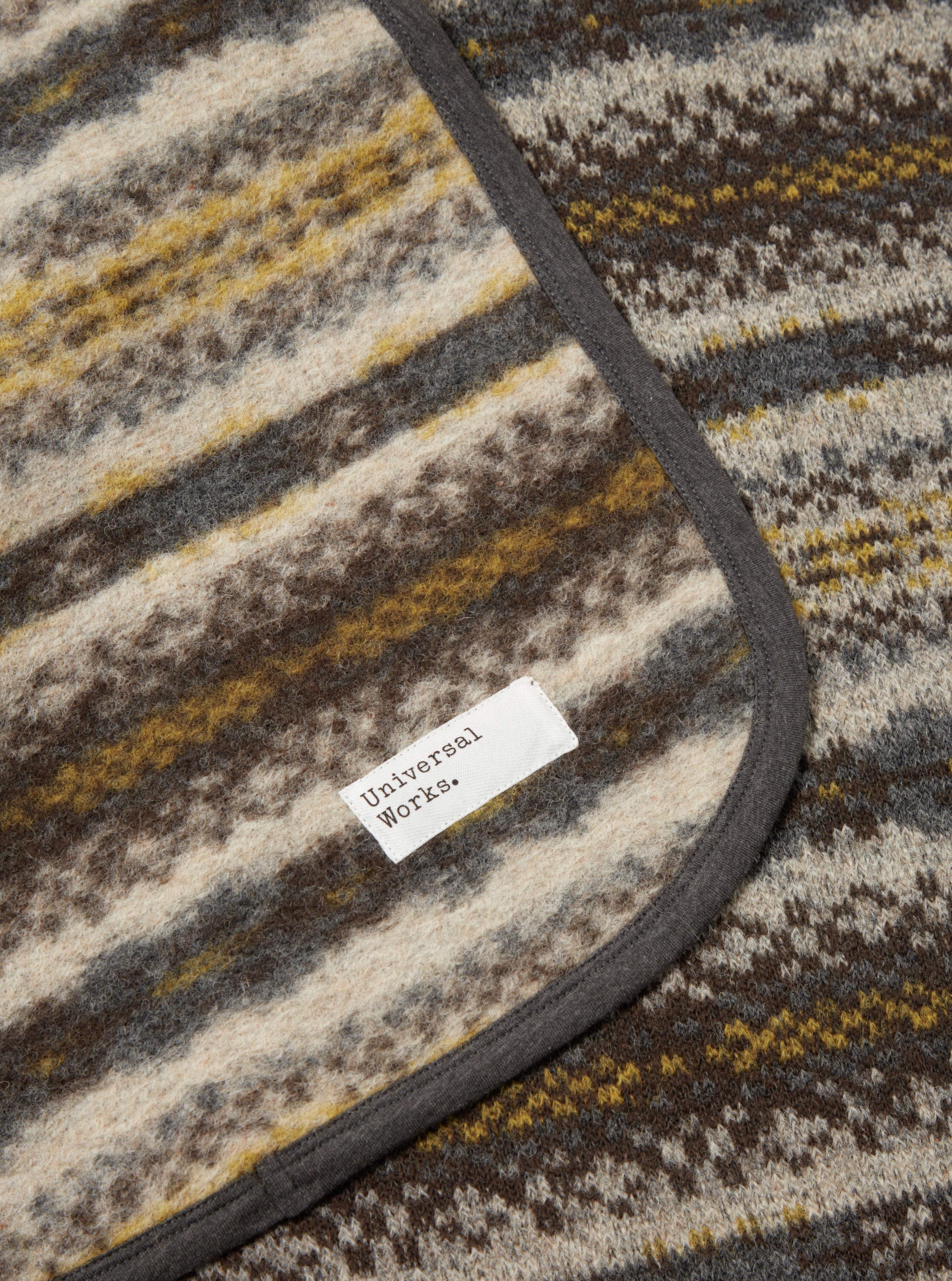 Universal Works Blanket in Fairisle Mix Wool Fleece