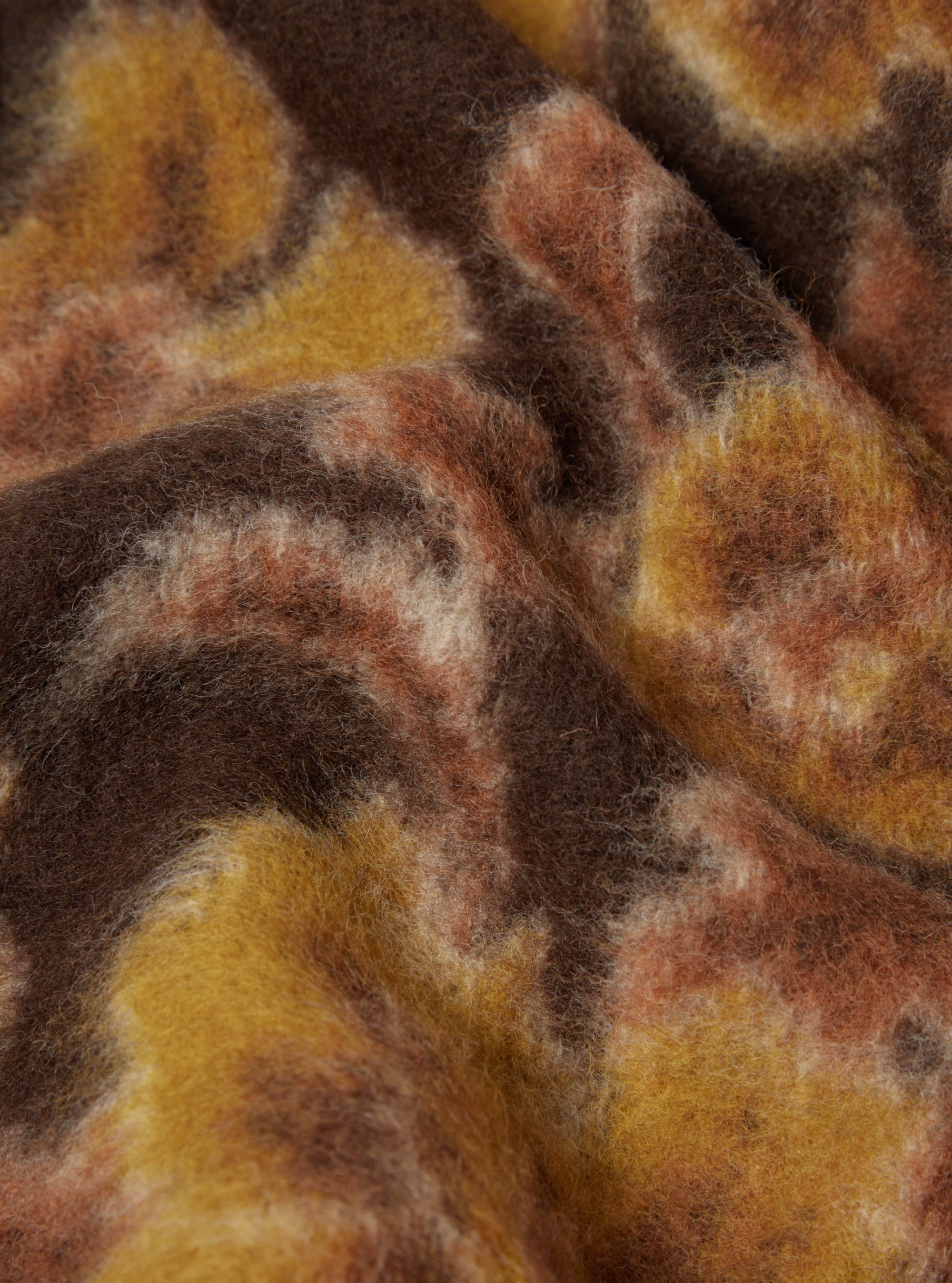 Universal Works Blanket in Brown Flower Fleece