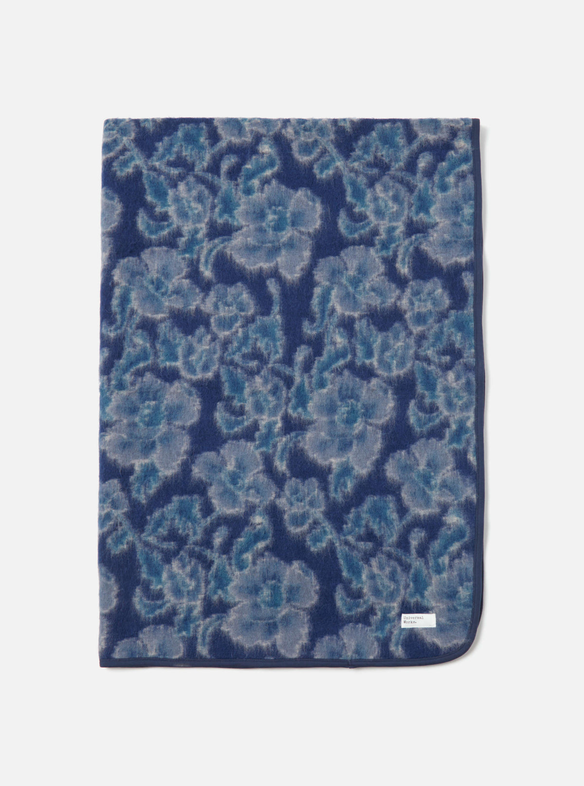 Universal Works Blanket in Navy Flower Fleece