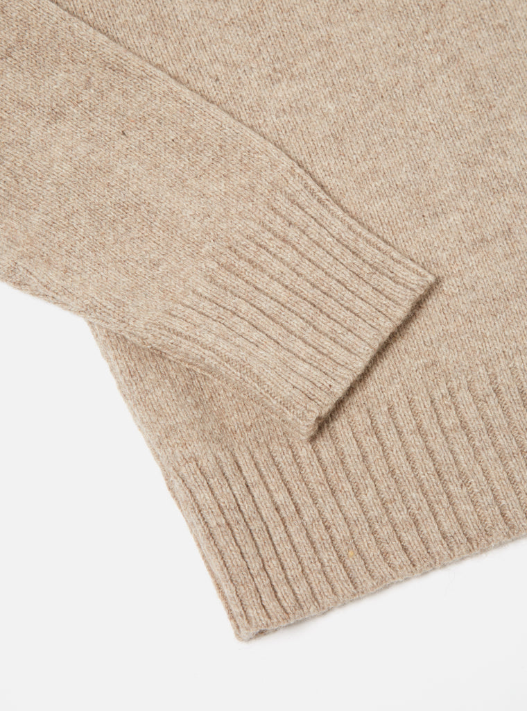 Universal Works Roll Neck in Oatmeal Eco Wool
