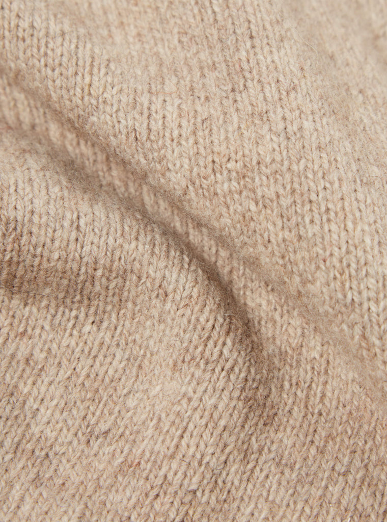 Universal Works Roll Neck in Oatmeal Eco Wool