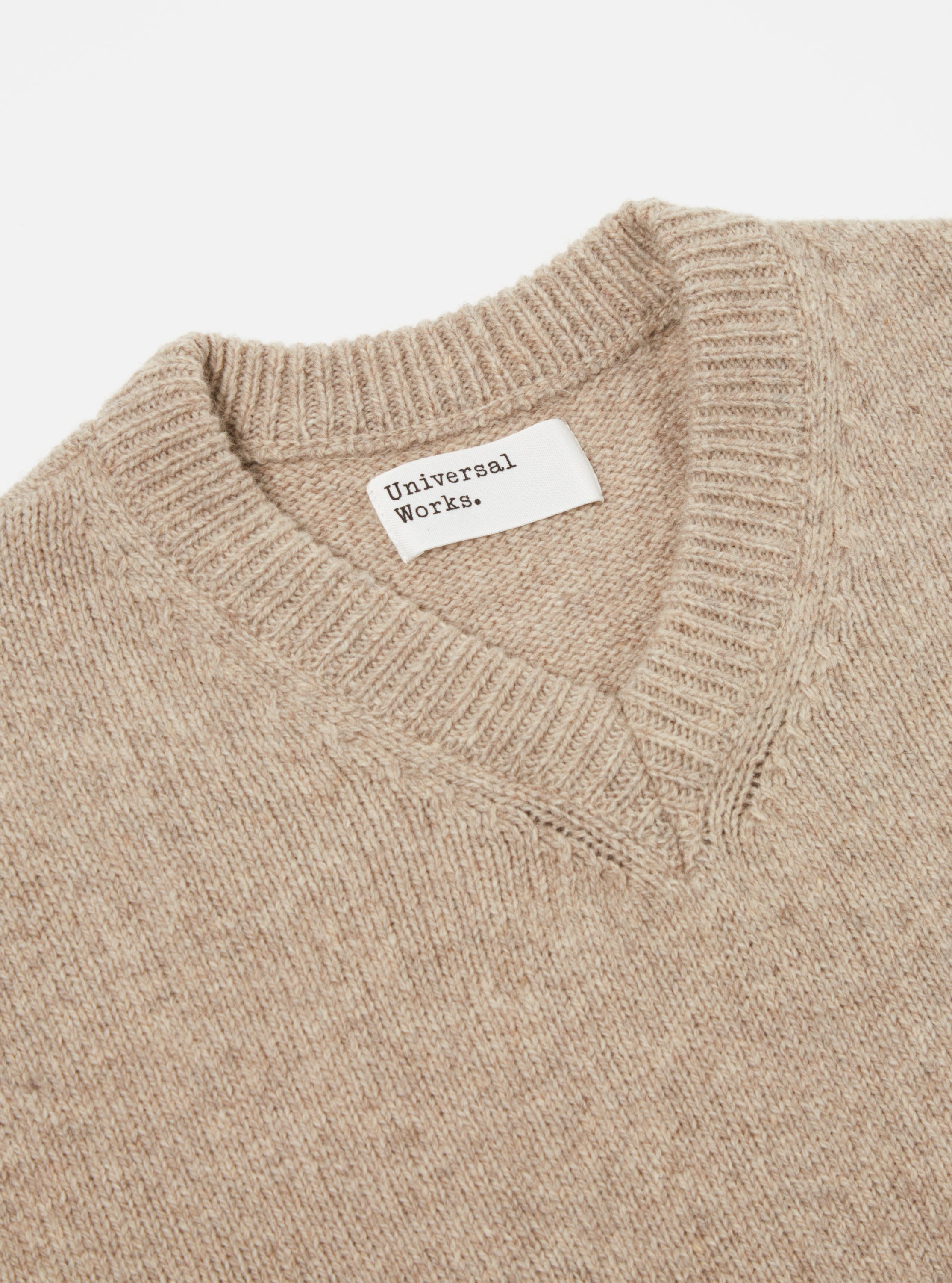 Universal Works Sweater Vest in Oatmeal Eco Wool