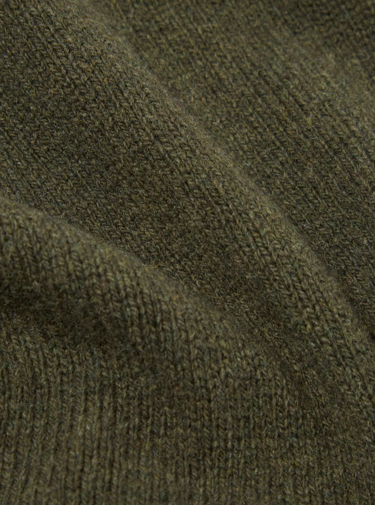 Universal Works Sweater Vest in Olive Eco Wool