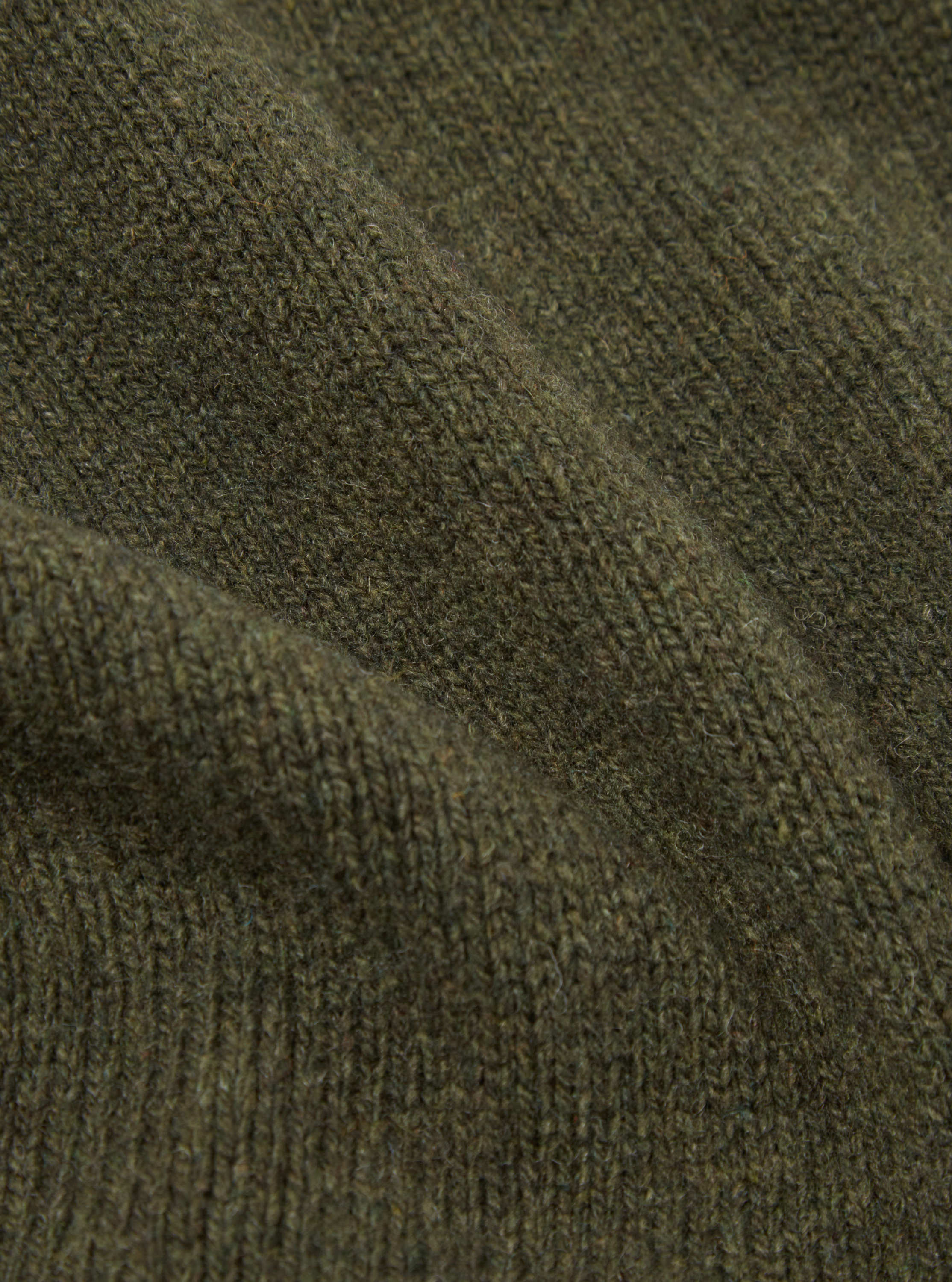 Universal Works Langdale Cardigan in Olive Eco Wool