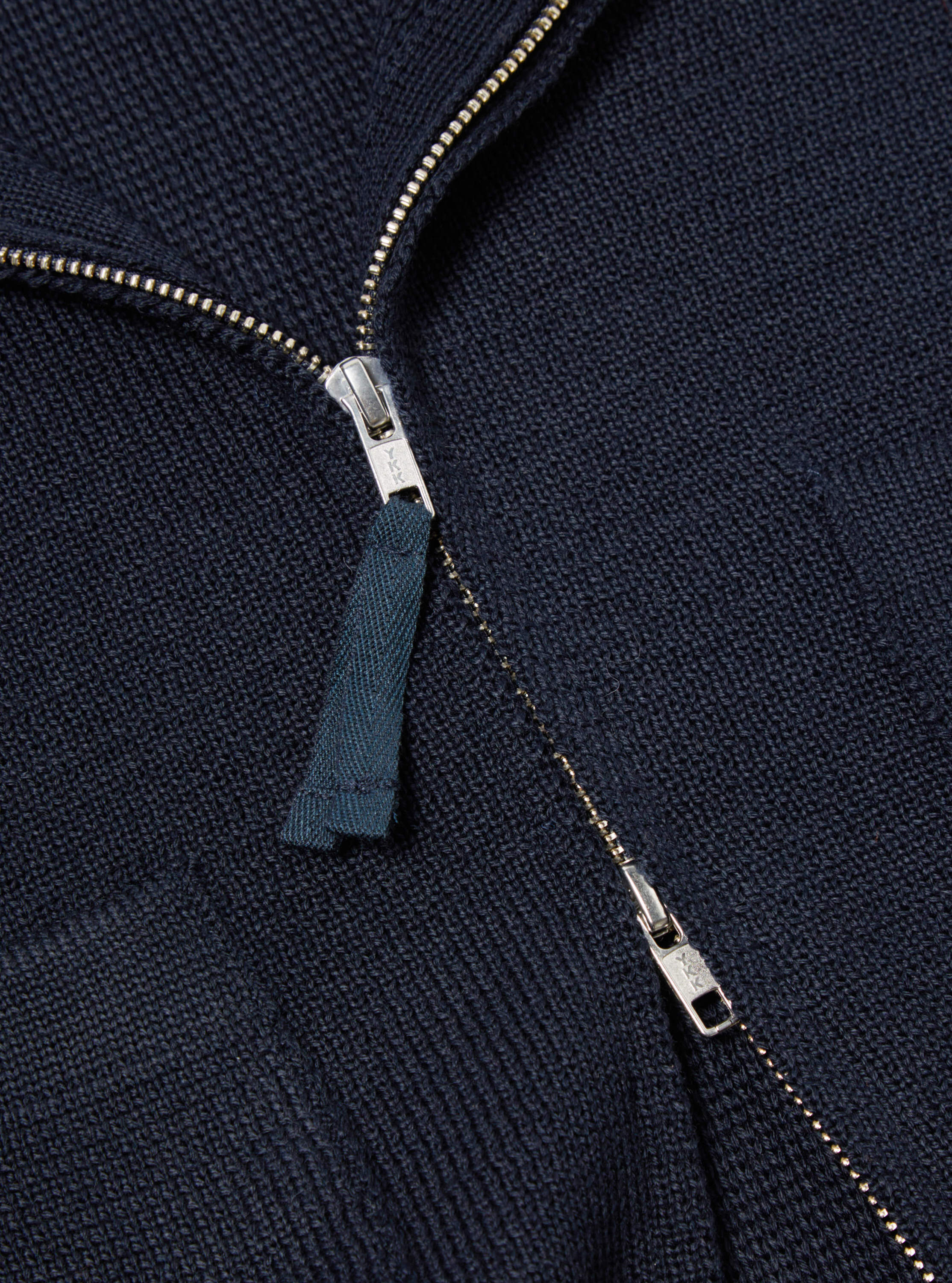 Universal Works Zip Knitwork Jacket in Navy Merino Knit