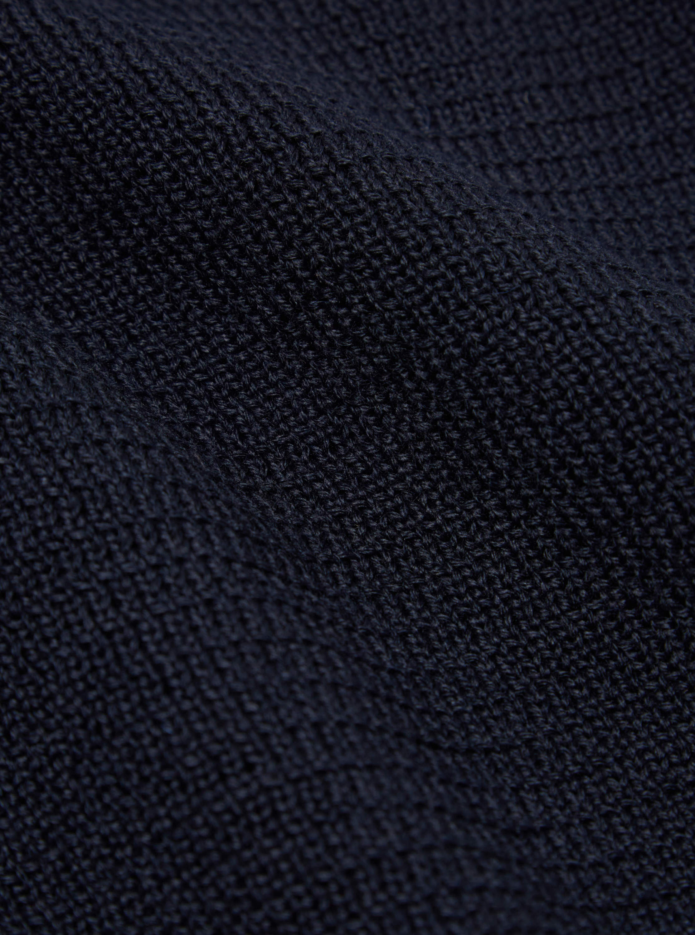 Universal Works Zip Knitwork Jacket in Navy Merino Knit