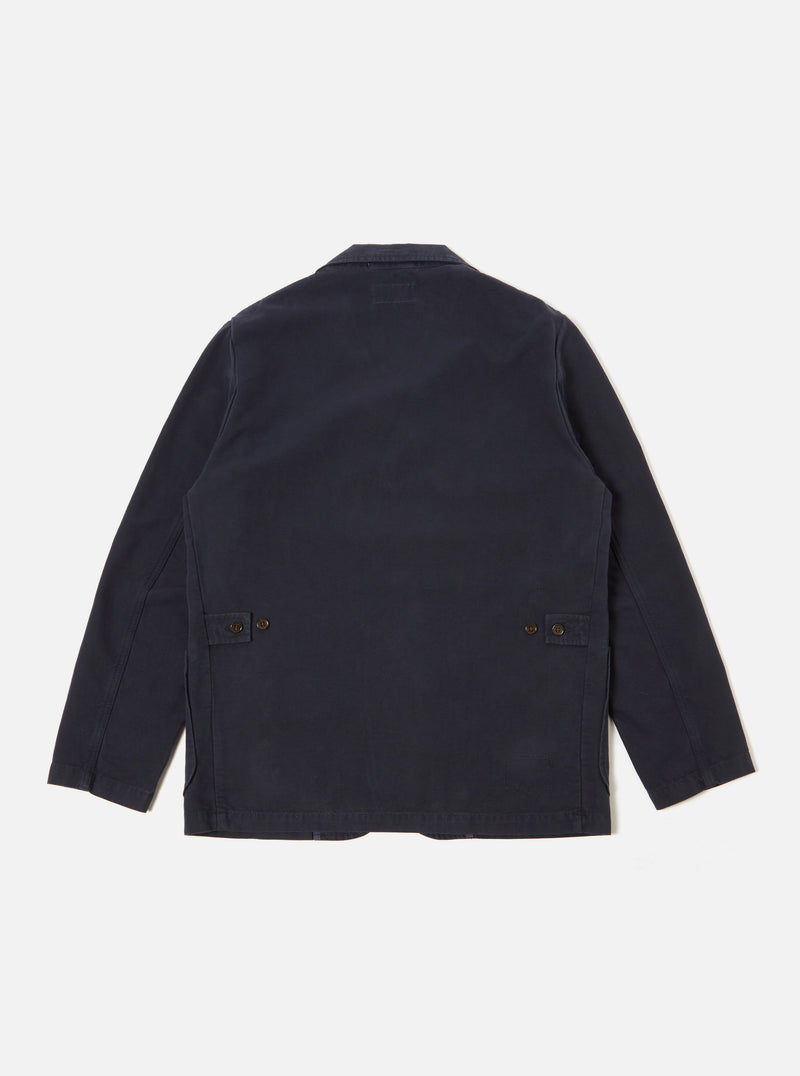 Universal Works Five Pocket Jacket in Navy Canvas