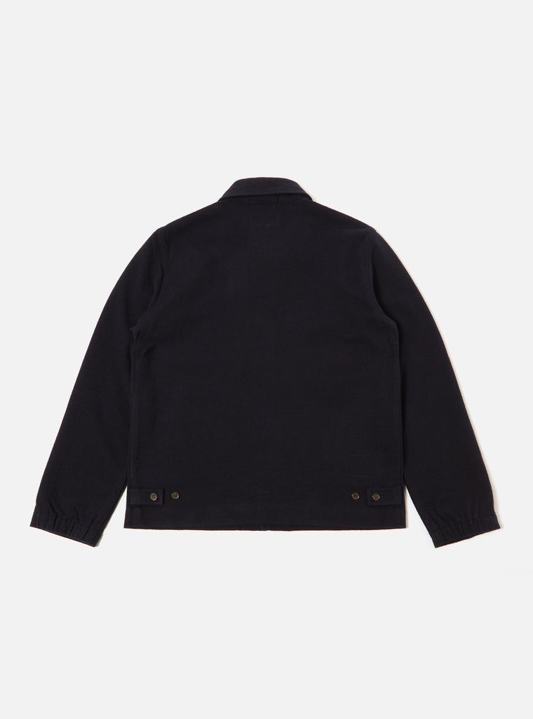 Universal Works Watchman II Jacket in Navy Recycled Soft Wool