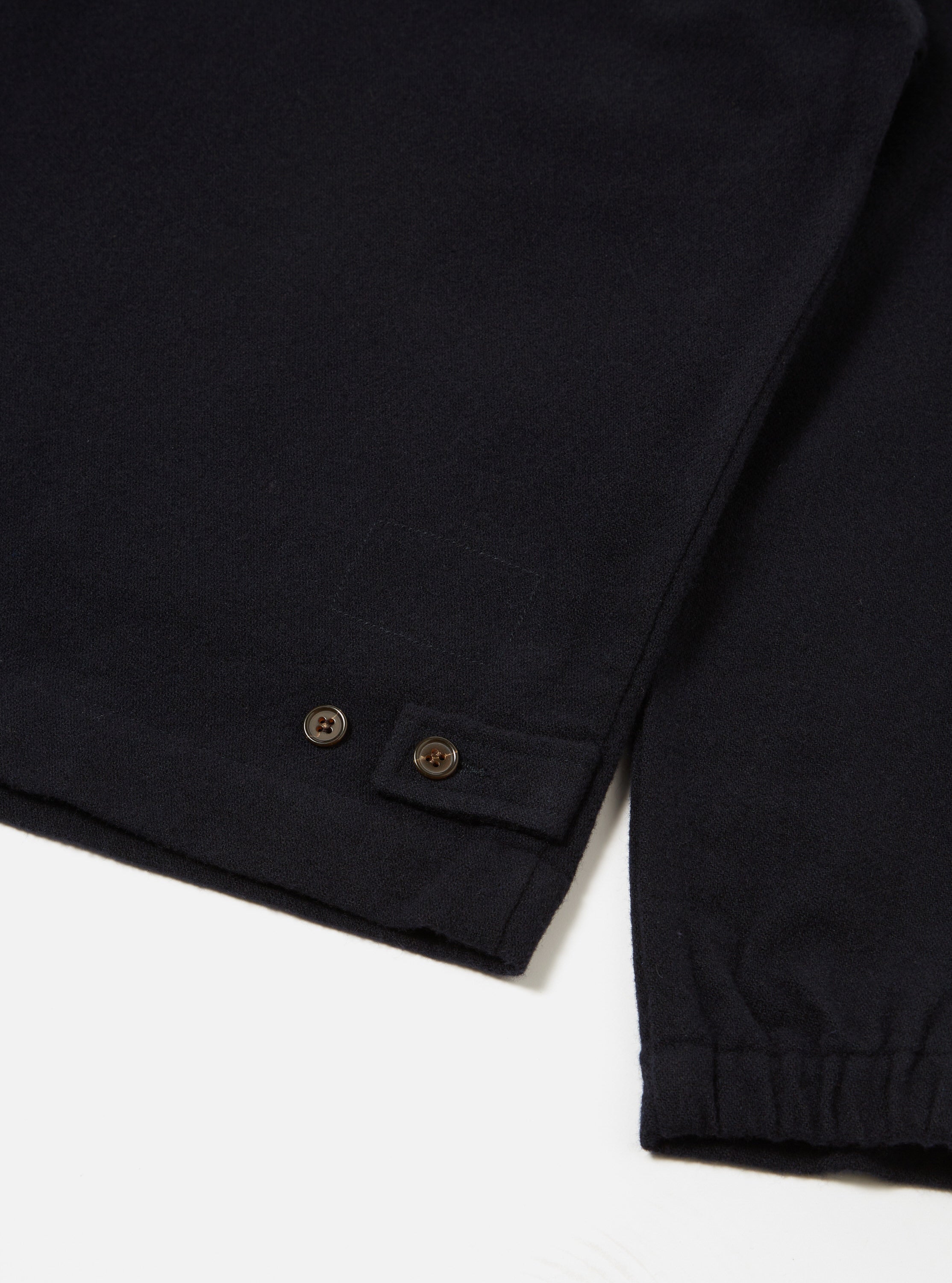 Universal Works Watchman II Jacket in Navy Recycled Soft Wool