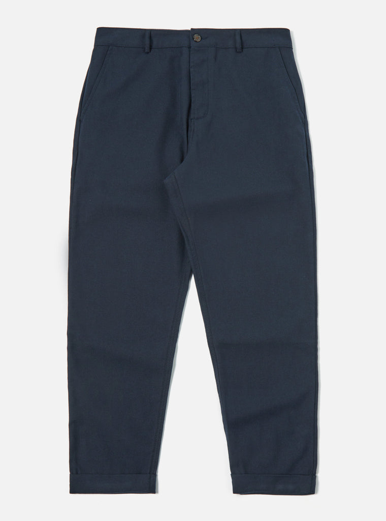 Universal Works RB Chino in Navy Cotton/Wool Twill