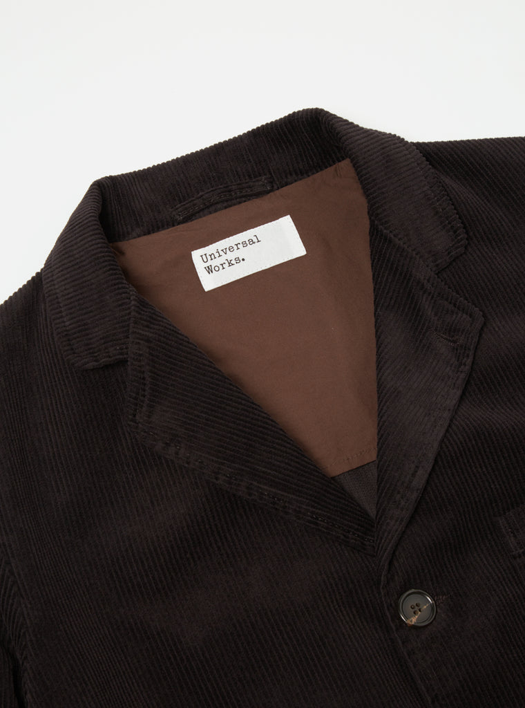 Universal Works Three Button Jacket in Licorice Cord